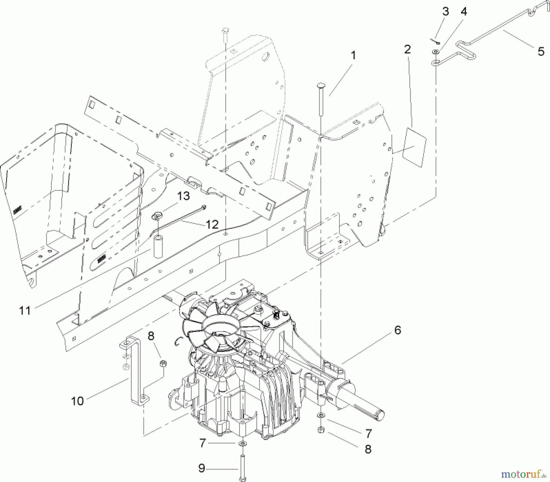  Toro Neu Mowers, Lawn & Garden Tractor Seite 1 72211 (417XT) - Toro 417XT Garden Tractor, 2004 (240000001-240999999) HYDRO TRANSAXLE ASSEMBLY