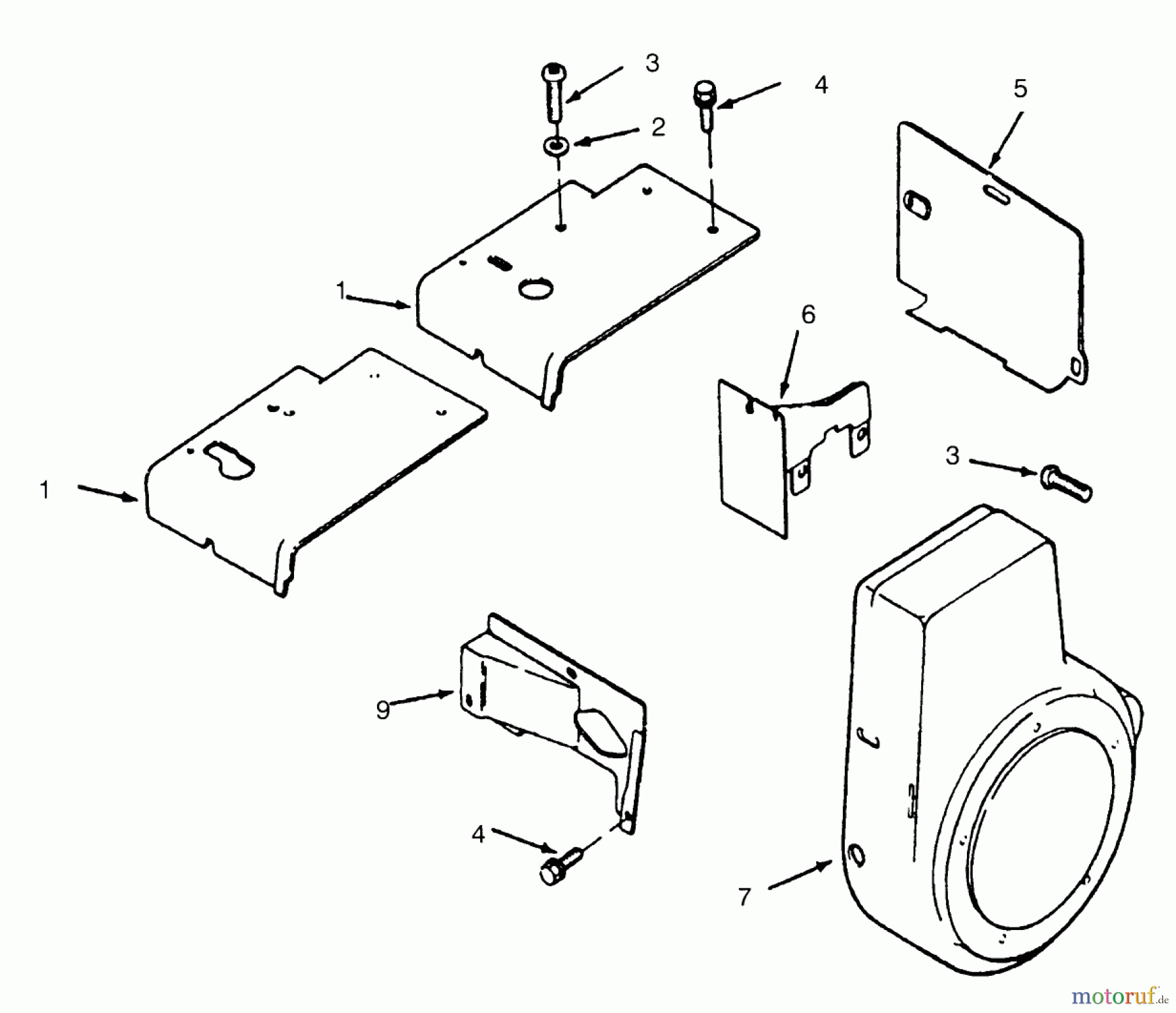  Toro Neu Mowers, Lawn & Garden Tractor Seite 1 73362 (312-8) - Toro 312-8 Garden Tractor, 1996 (6900001-6999999) BAFFLES AND SHROUDS