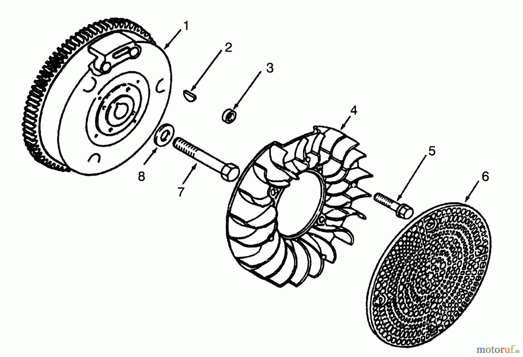  Toro Neu Mowers, Lawn & Garden Tractor Seite 1 73380 (312-8) - Toro 312-8 Garden Tractor, 1993 (3900001-3999999) FLYWHEEL