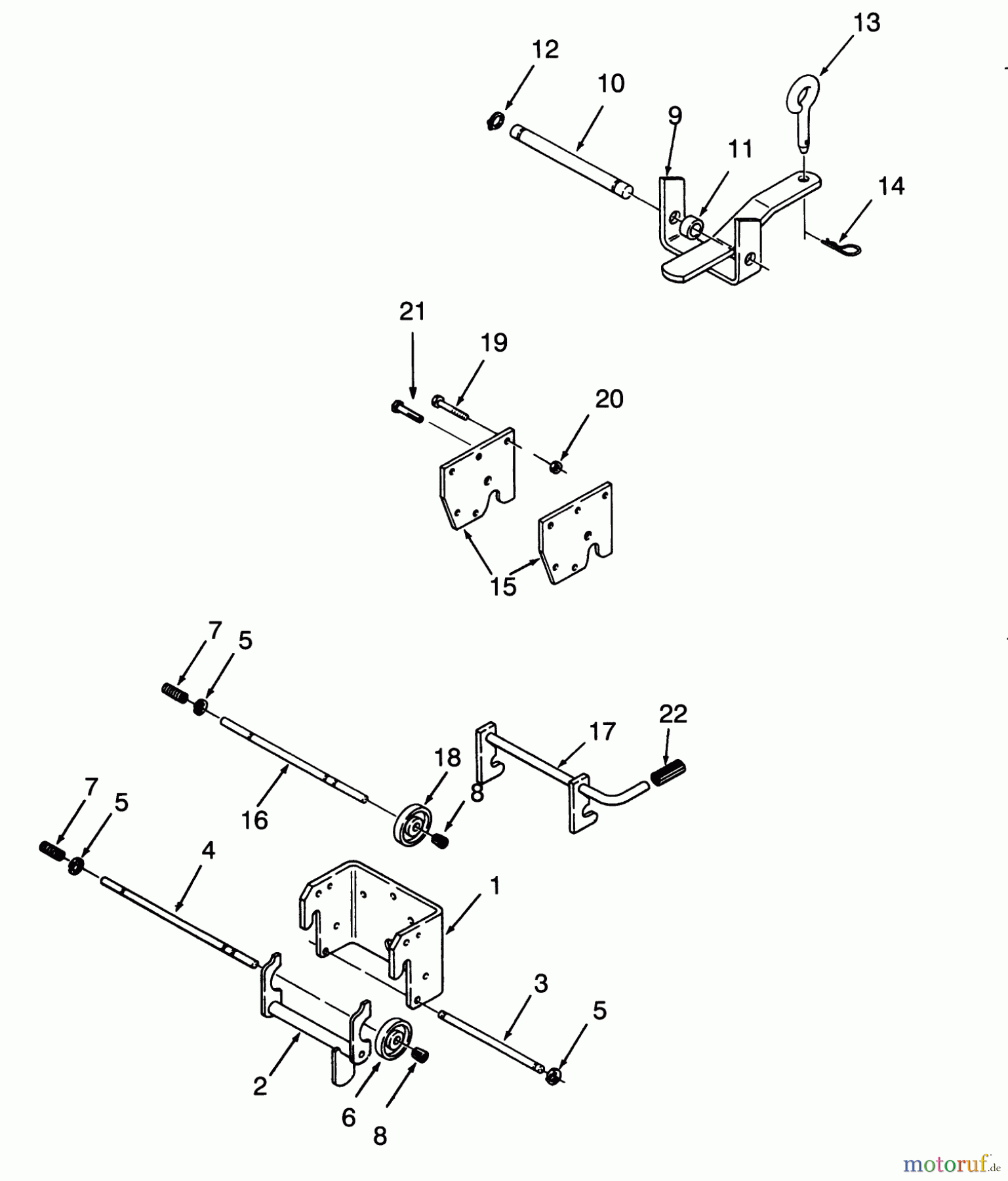  Toro Neu Mowers, Lawn & Garden Tractor Seite 1 73380 (312-8) - Toro 312-8 Garden Tractor, 1993 (3900001-3999999) HITCHES