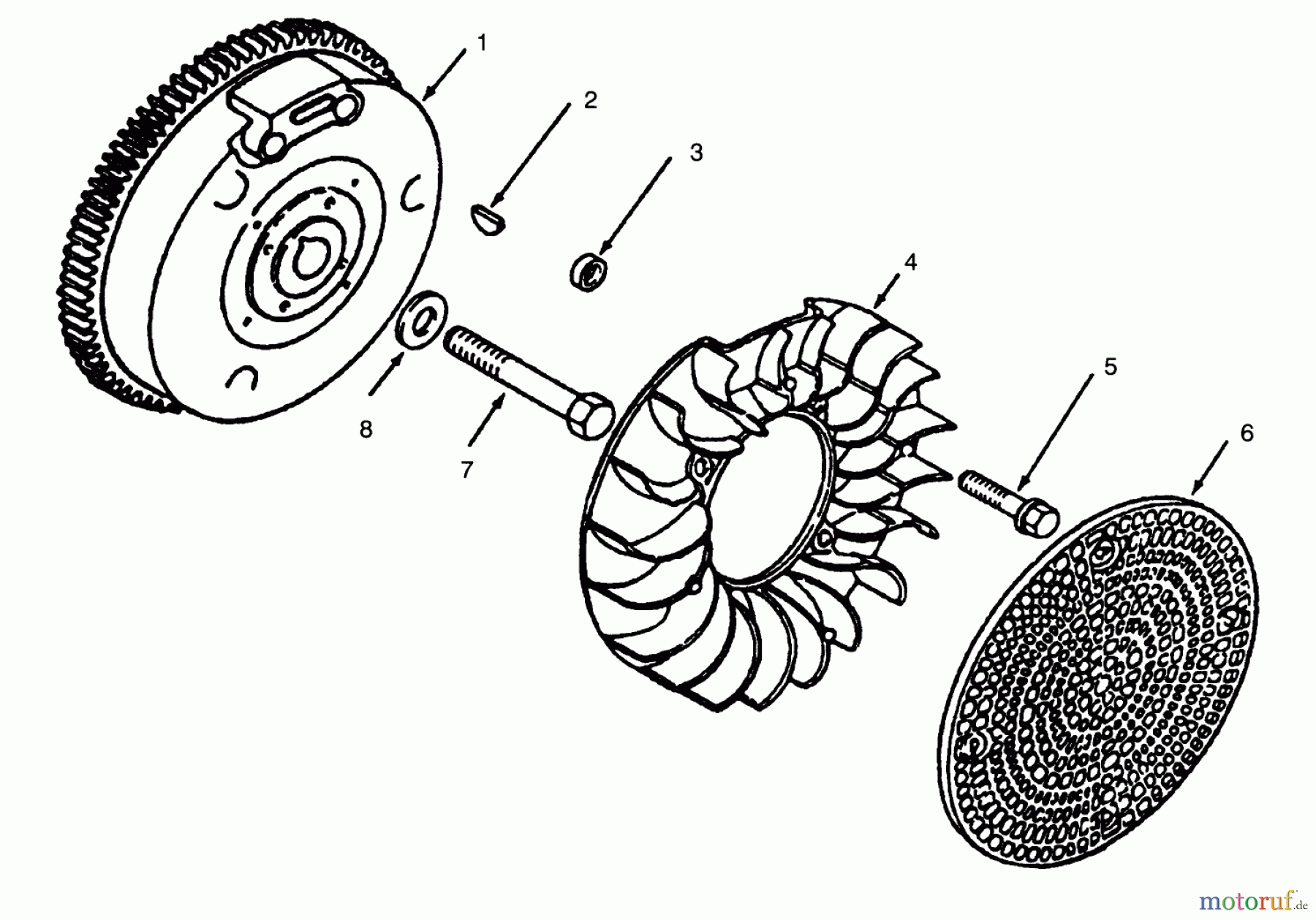  Toro Neu Mowers, Lawn & Garden Tractor Seite 1 73401 (314-H) - Toro 314-H Garden Tractor, 1994 (4900001-4999999) FLYWHEEL