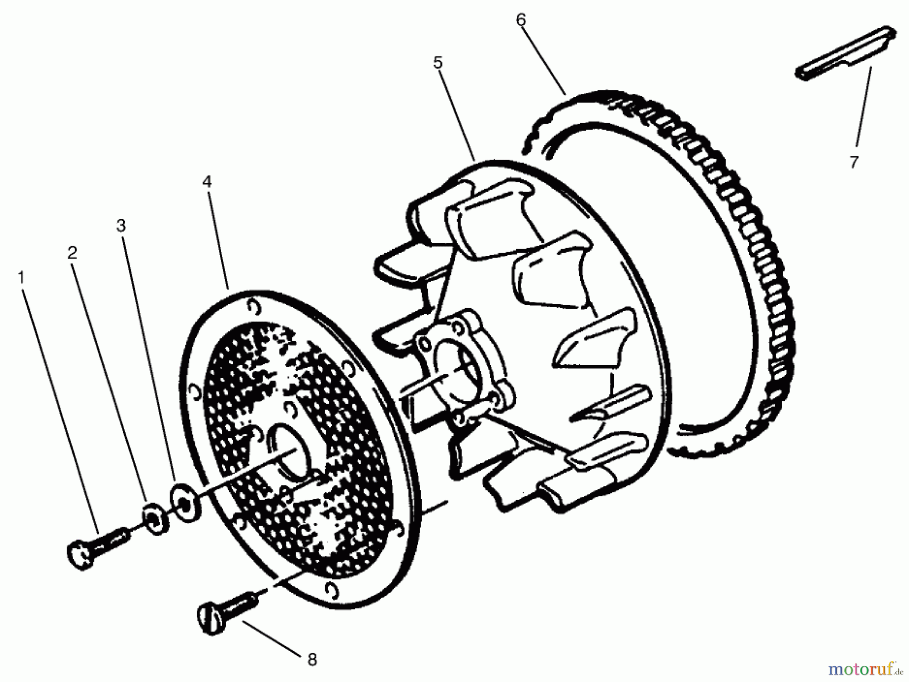  Toro Neu Mowers, Lawn & Garden Tractor Seite 1 73423 (416-H) - Toro 416-H Garden Tractor, 1997 (7900001-7999999) FLYWHEEL