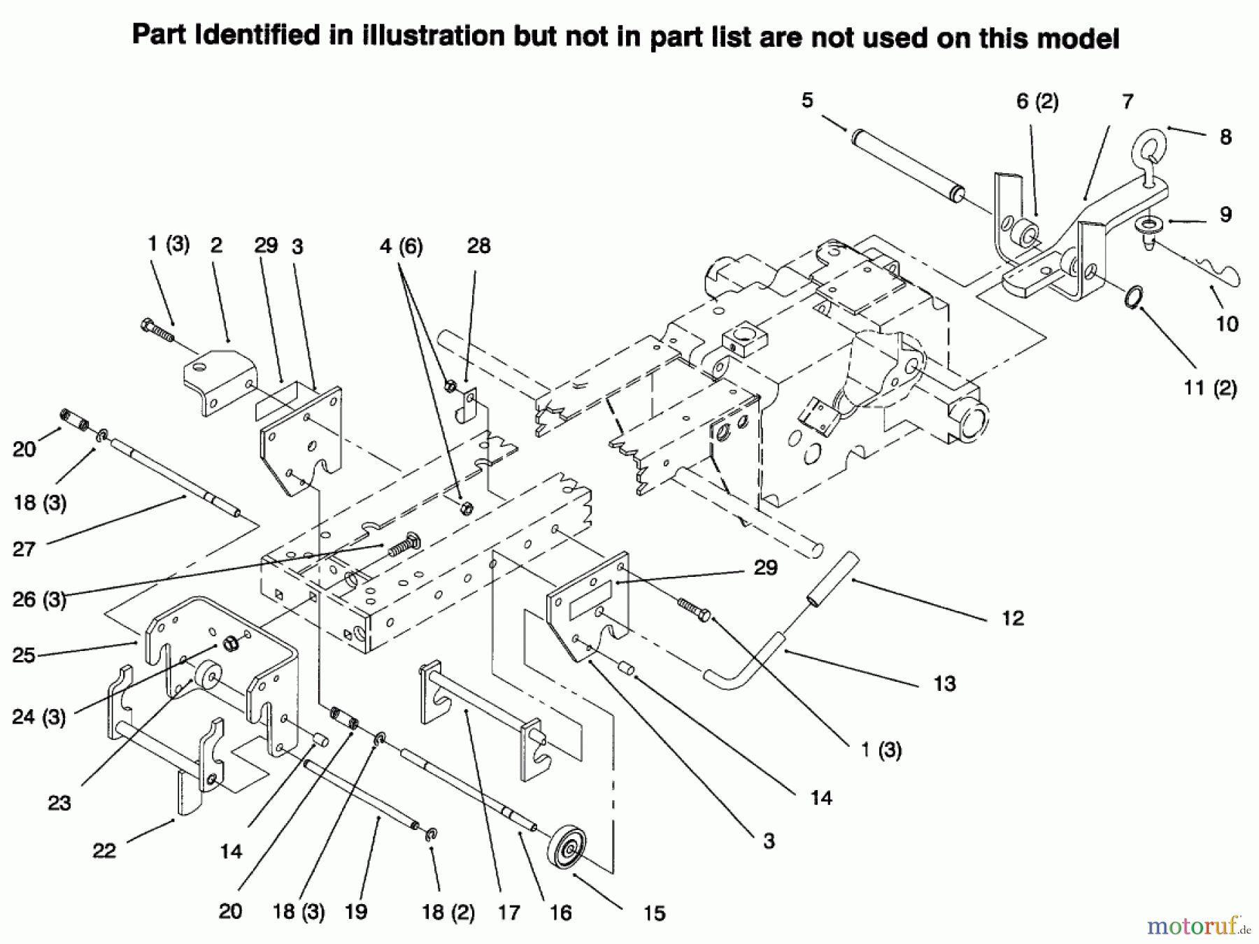  Toro Neu Mowers, Lawn & Garden Tractor Seite 1 73441 (416-8) - Toro 416-8 Garden Tractor, 1996 (69000001-69999999) HITCHES