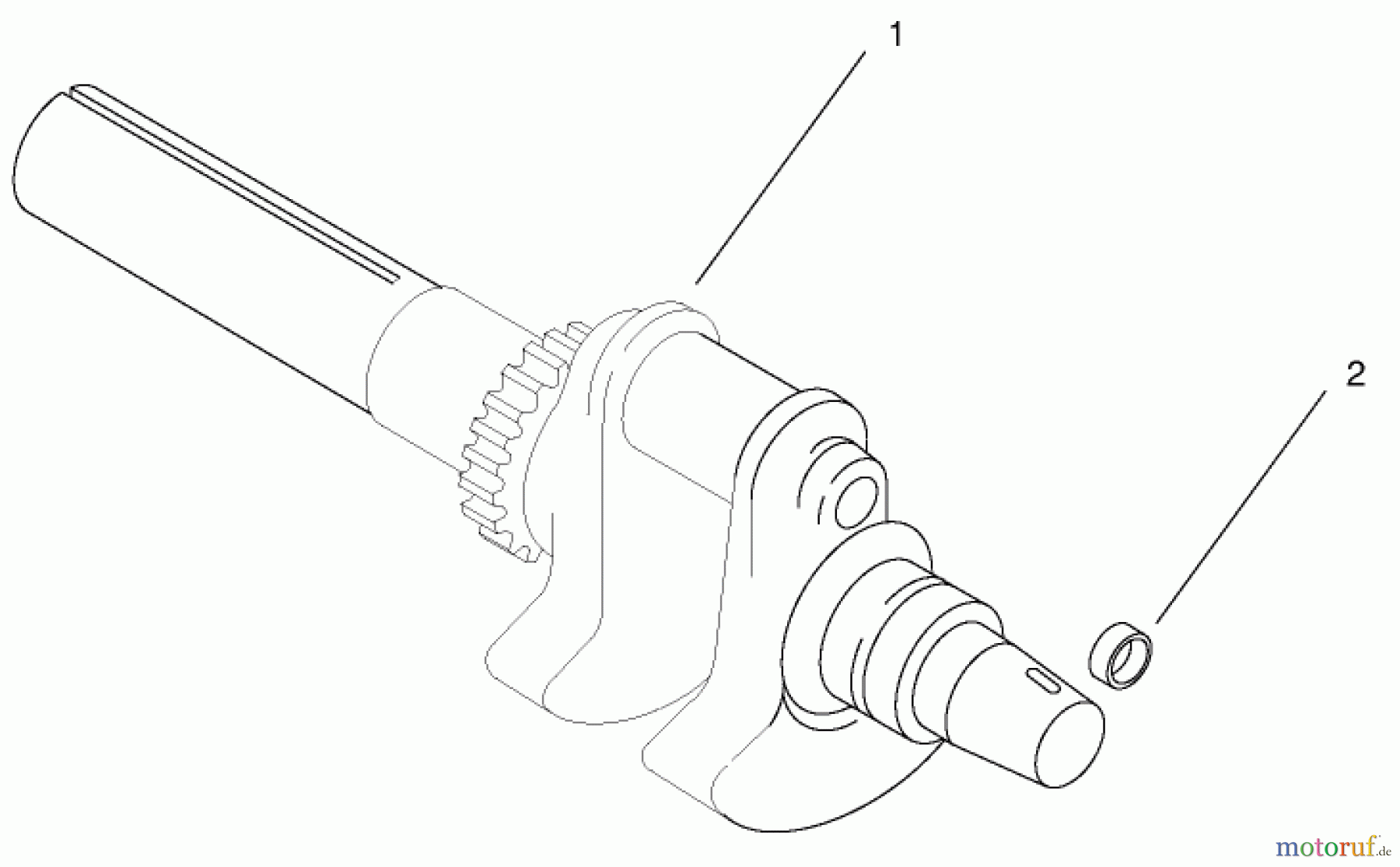  Toro Neu Mowers, Lawn & Garden Tractor Seite 1 73471 (518xi) - Toro 518xi Garden Tractor, 2000 (000000001-000999999) GROUP 1-CRANKSHAFT (MODEL 73471 ONLY)