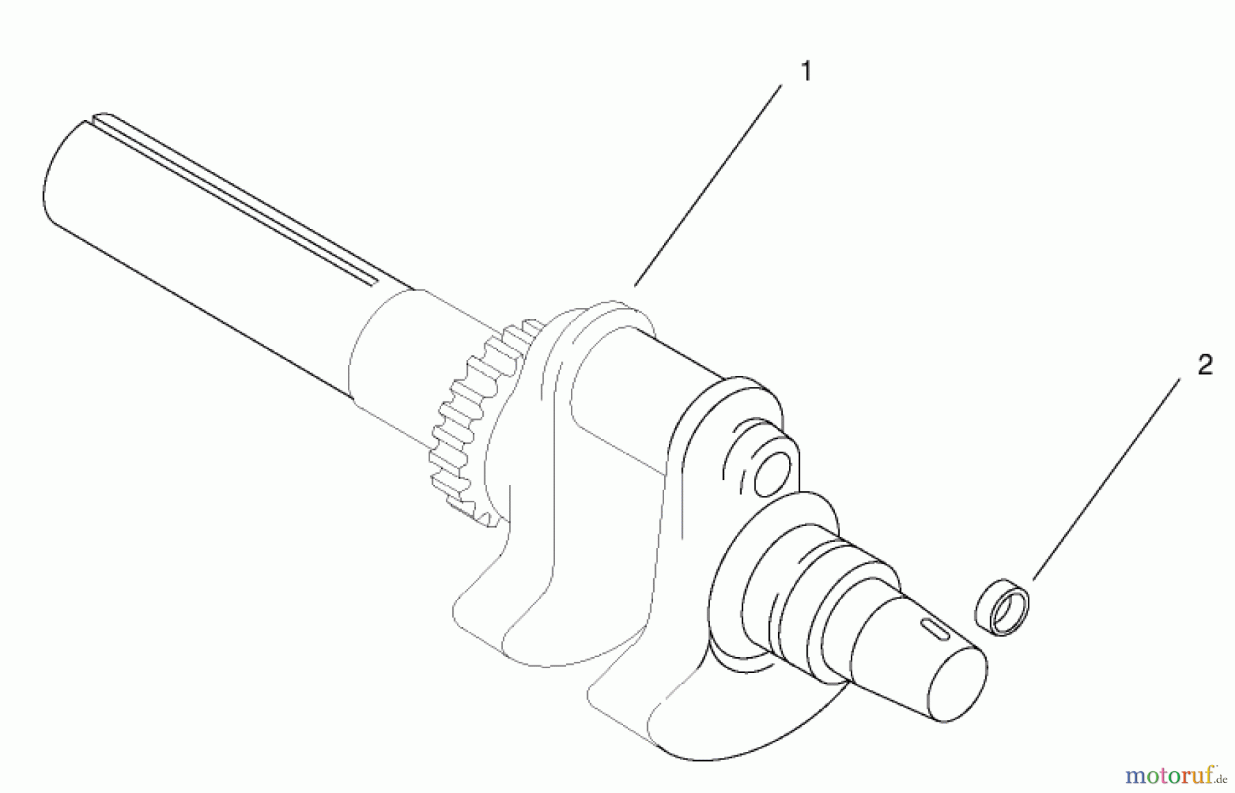  Toro Neu Mowers, Lawn & Garden Tractor Seite 1 73570 (520xi) - Toro 520xi Garden Tractor, 2000 (200000001-200999999) GROUP 1-CRANKSHAFT (MODELS 73542 & 73570)