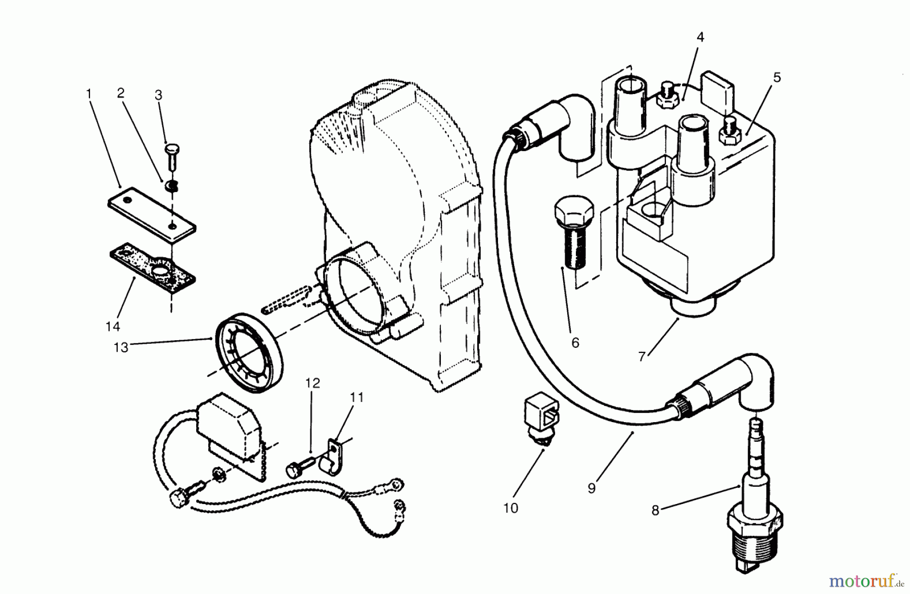  Toro Neu Mowers, Lawn & Garden Tractor Seite 1 73501 (520-H) - Toro 520-H Garden Tractor, 1995 (59000412-59002868) IGNITION-ELECTRONIC