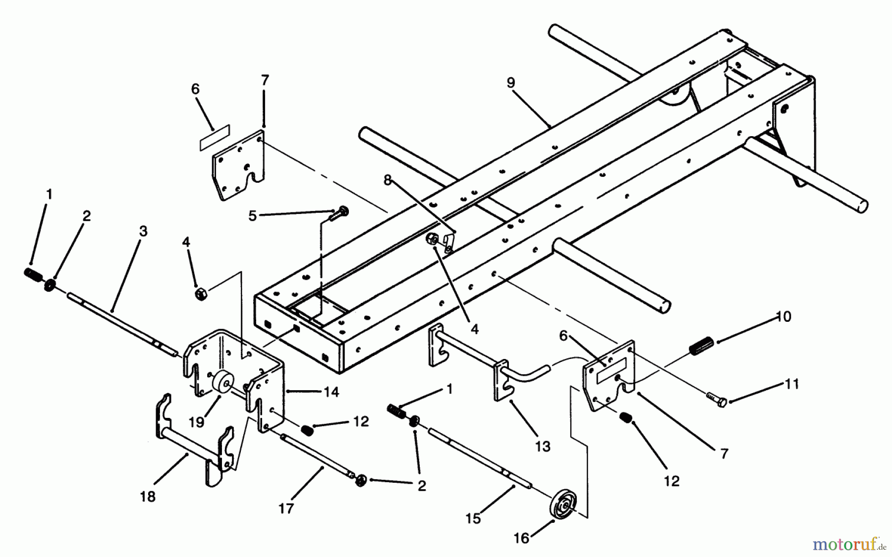  Toro Neu Mowers, Lawn & Garden Tractor Seite 1 73520 (520-H) - Toro 520-H Garden Tractor, 1994 (4900001-4999999) FRONT & SIDE HITCH ASSEMBLY