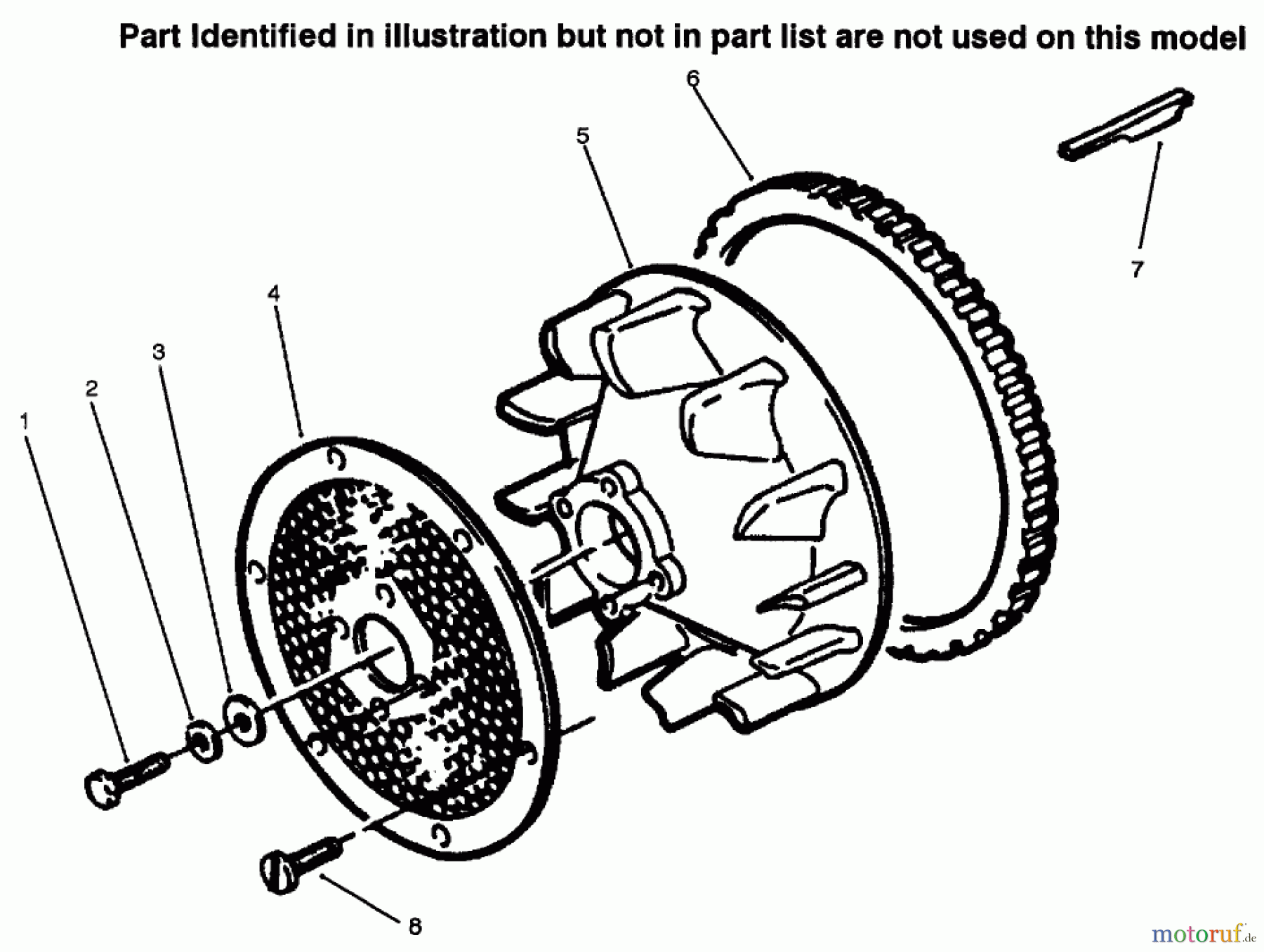  Toro Neu Mowers, Lawn & Garden Tractor Seite 1 73521 (520-H) - Toro 520-H Garden Tractor, 1996 (6900001-6999999) FLYWHEEL