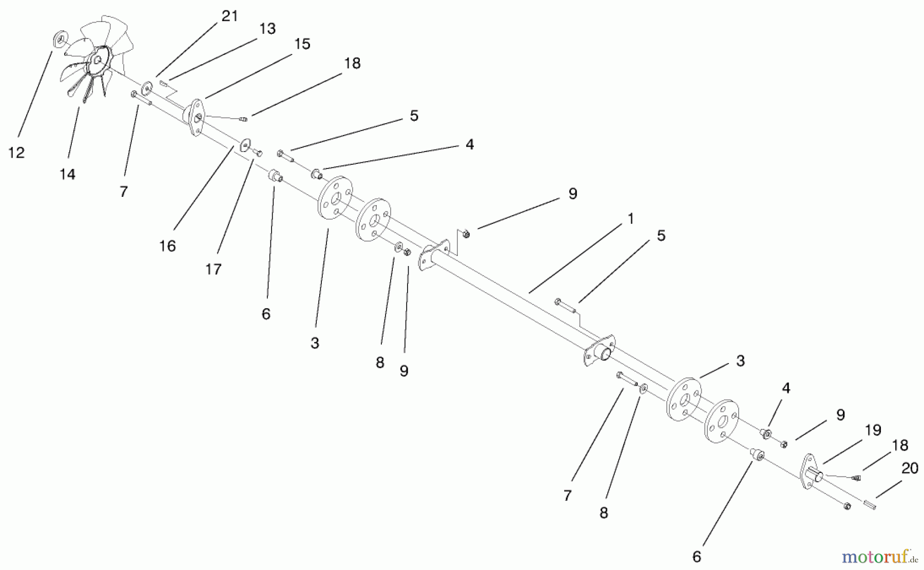  Toro Neu Mowers, Lawn & Garden Tractor Seite 1 73590 (523Dxi) - Toro 523Dxi Garden Tractor, 1999 (9900001-9999999) DRIVE SHAFT ASSEMBLY