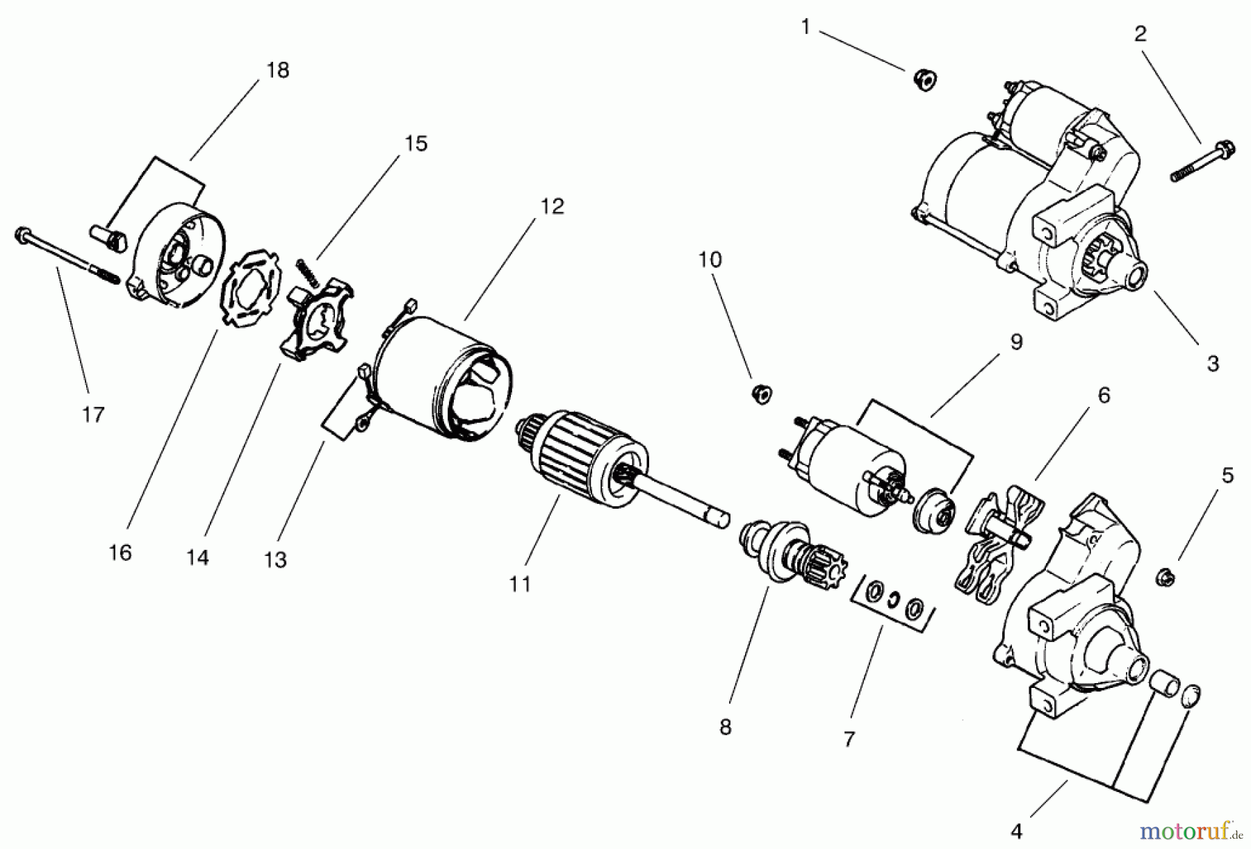  Toro Neu Mowers, Lawn & Garden Tractor Seite 1 73560 (522xi) - Toro 522xi Garden Tractor, 1998 (8900001-8999999) GROUP 7-STARTING SYSTEM