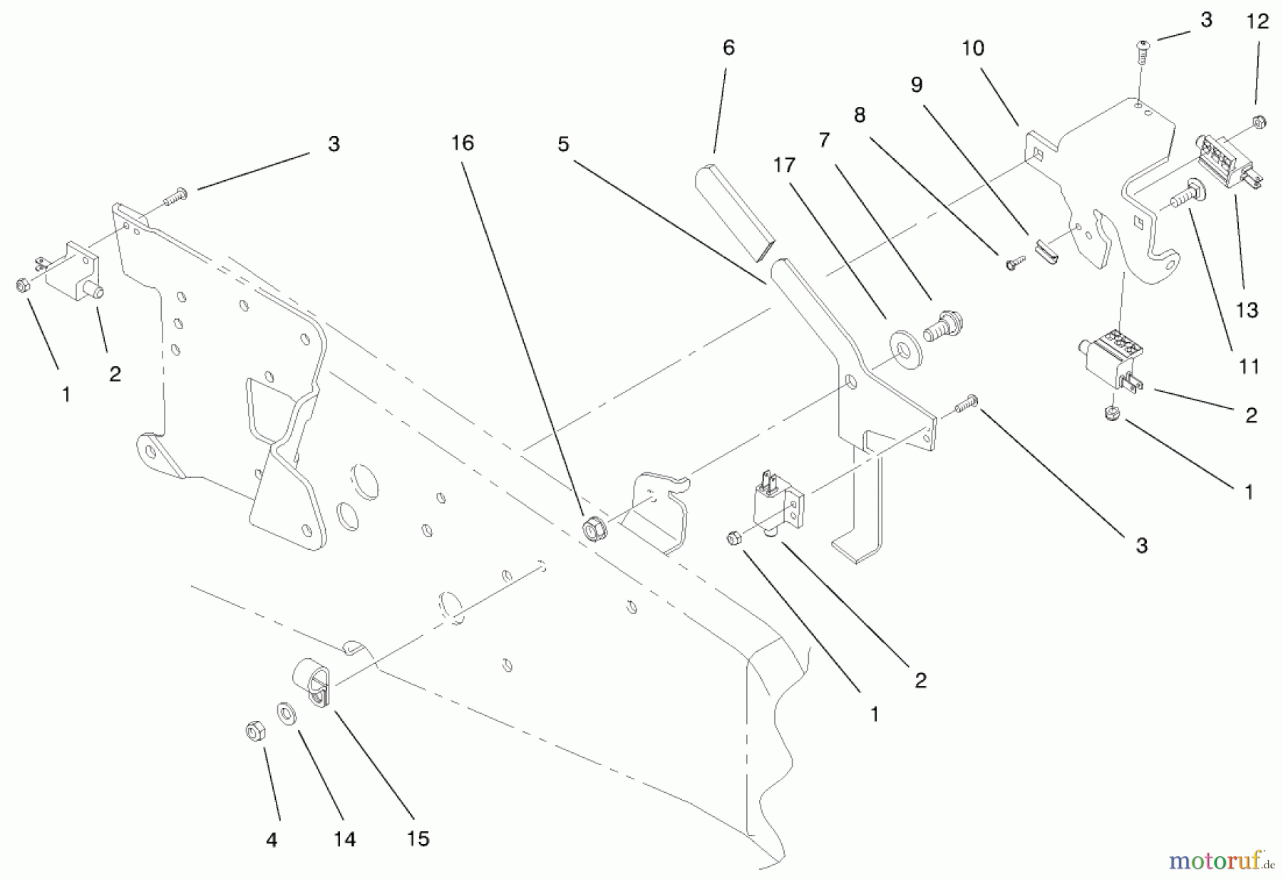  Toro Neu Mowers, Lawn & Garden Tractor Seite 1 73560 (522xi) - Toro 522xi Garden Tractor, 1998 (8900001-8999999) UPPER PARKING BRAKE ASSEMBLY