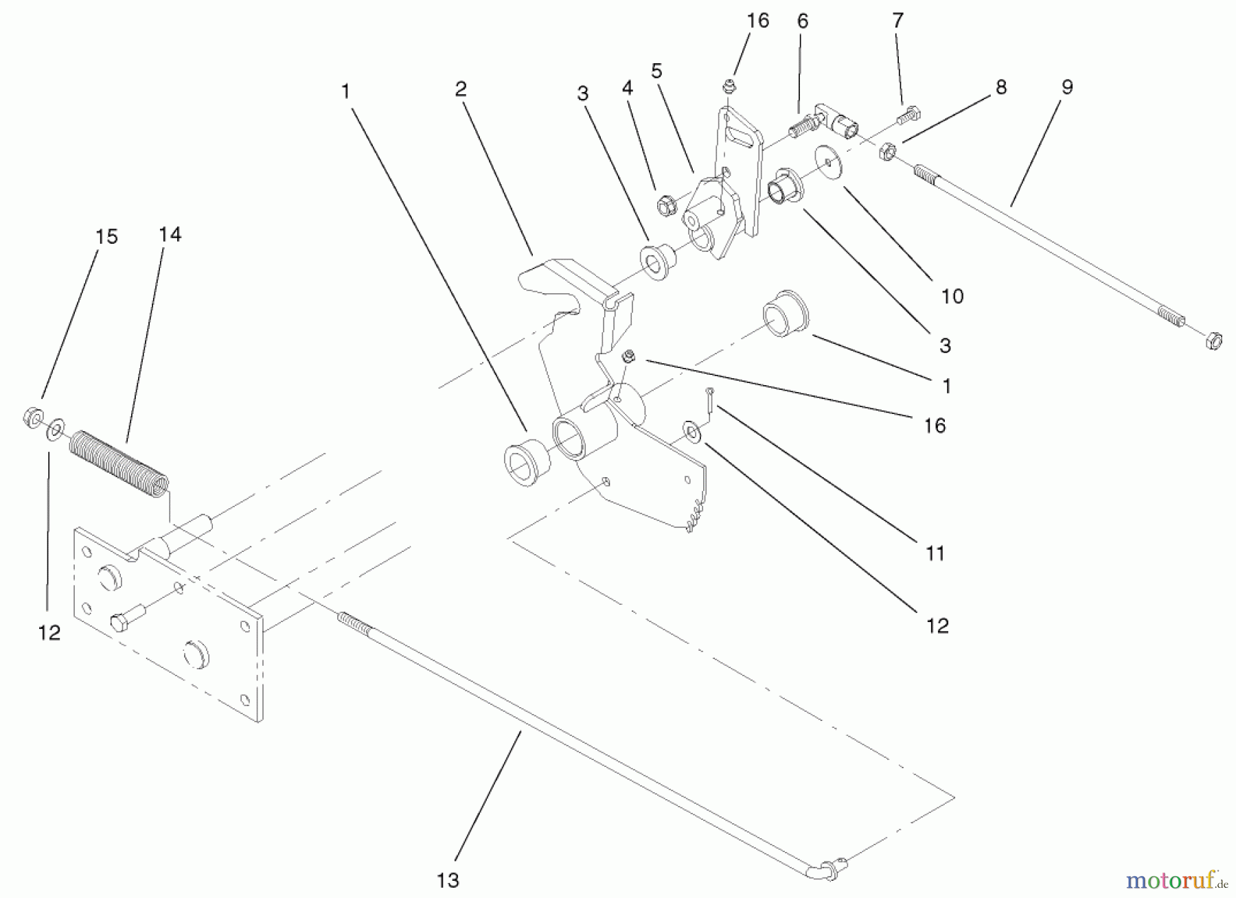  Toro Neu Mowers, Lawn & Garden Tractor Seite 1 73561 (522xi) - Toro 522xi Garden Tractor, 2001 (210000001-210999999) PARKING BRAKE LOWER ASSEMBLY