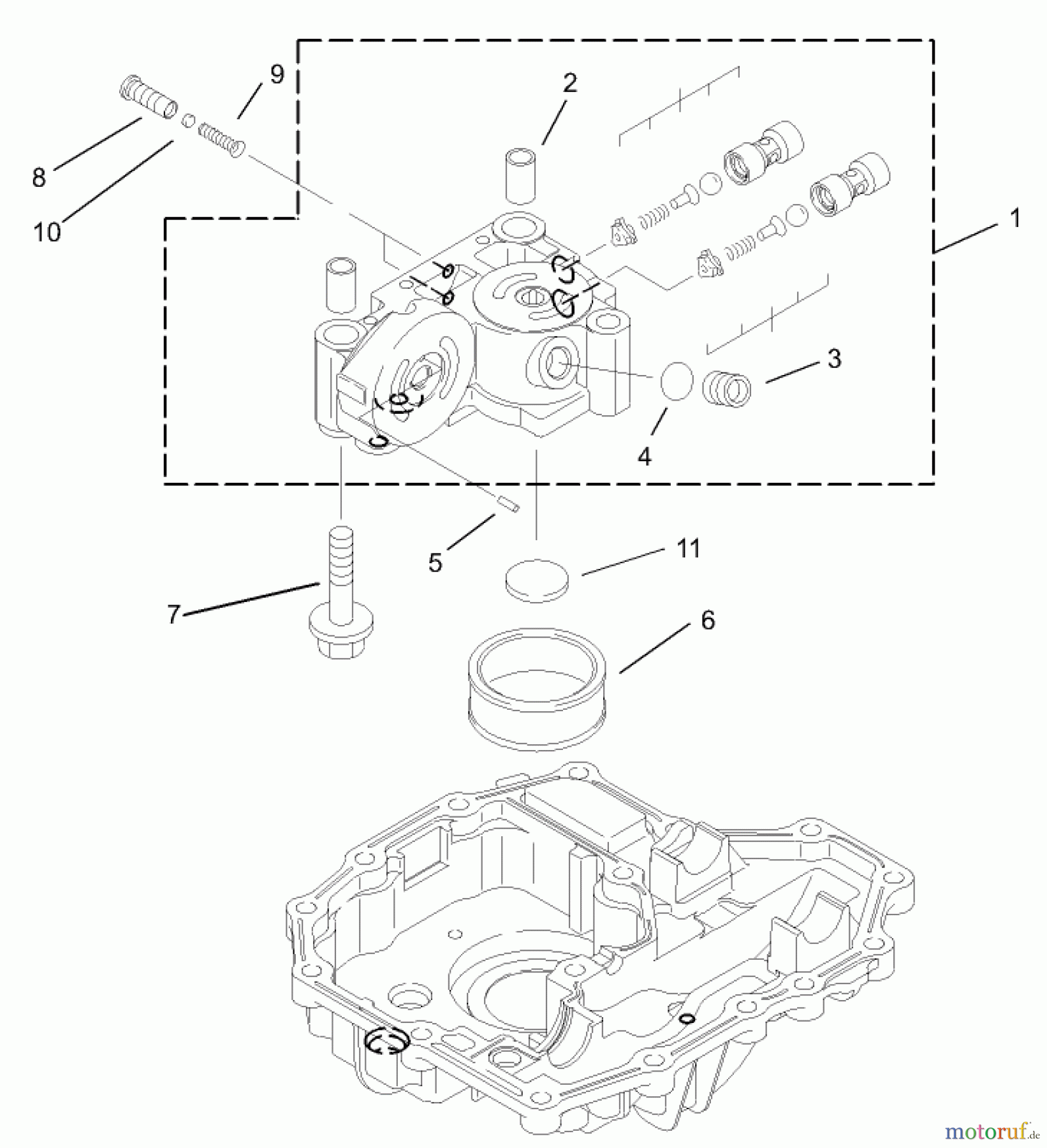  Toro Neu Mowers, Lawn & Garden Tractor Seite 1 74570 (170-DH) - Toro 170-DH Lawn Tractor, 2000 (200000001-200999999) CENTER CASE ASSEMBLY