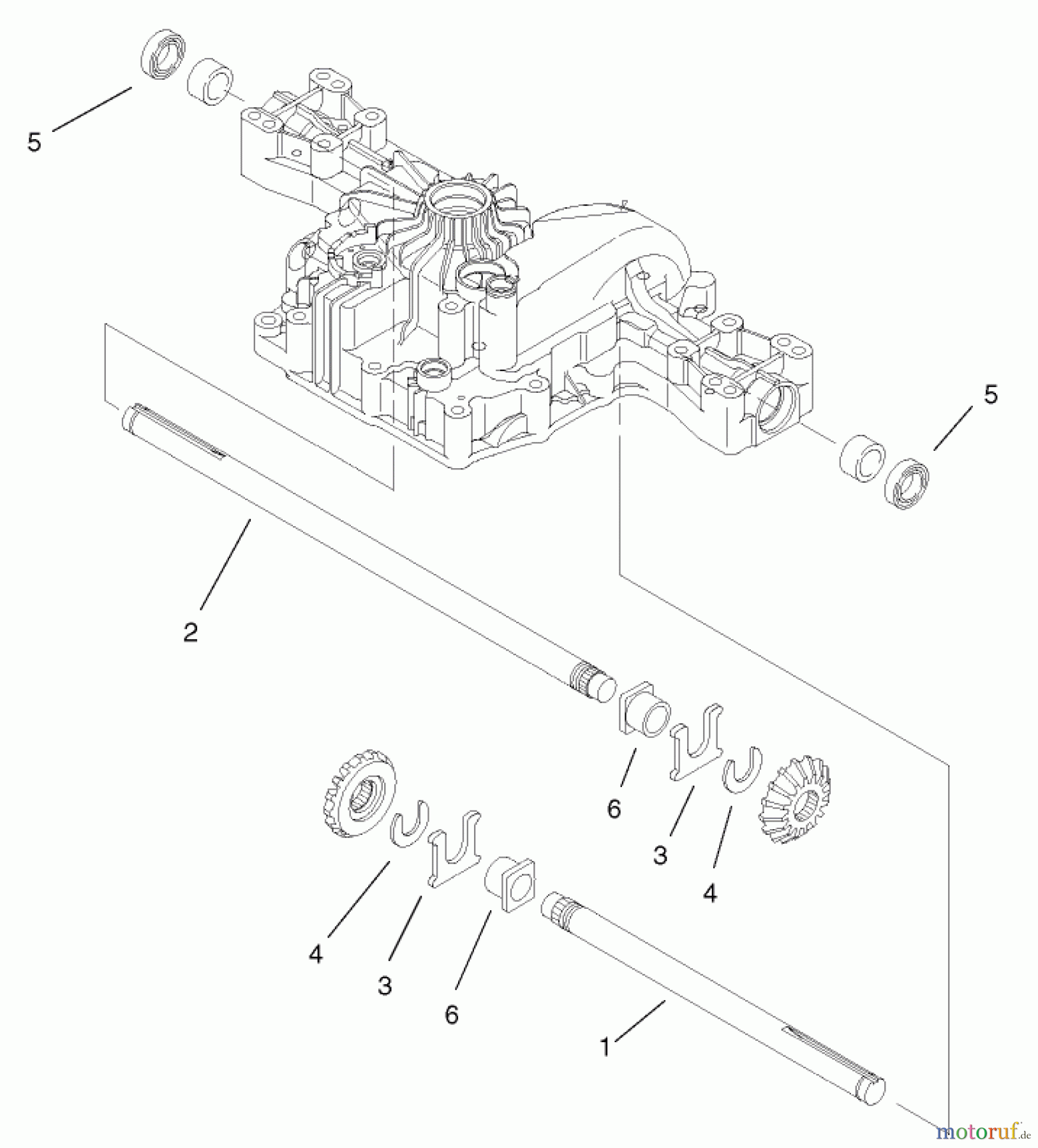  Toro Neu Mowers, Lawn & Garden Tractor Seite 1 74570 (170-DH) - Toro 170-DH Lawn Tractor, 2002 (220000001-220999999) AXLE SHAFT ASSEMBLY