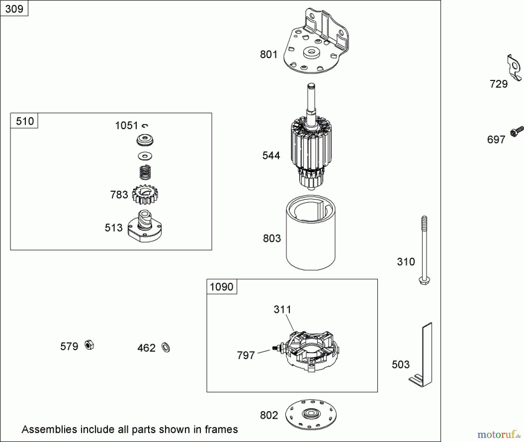  Toro Neu Mowers, Lawn & Garden Tractor Seite 1 74573 (DH 200) - Toro DH 200 Lawn Tractor, 2007 (270000001-270999999) STARTER ASSEMBLY BRIGGS AND STRATTON MODEL 31A607-0117-E1