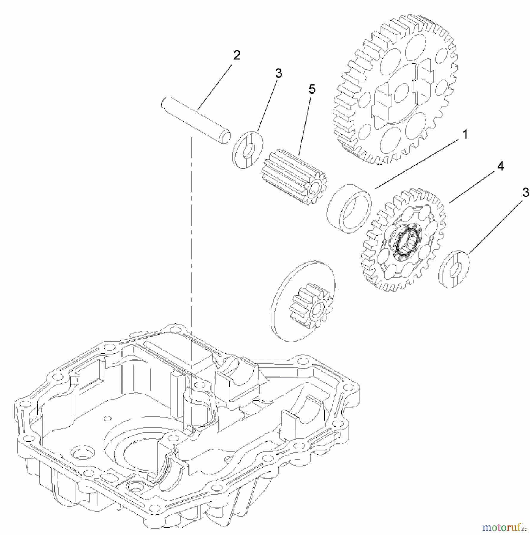  Toro Neu Mowers, Lawn & Garden Tractor Seite 1 74573 (DH 200) - Toro DH 200 Lawn Tractor, 2009 (290000001-290000480) FINAL PINION ASSEMBLY TRANSMISSION ASSEMBLY NO. 114-3155