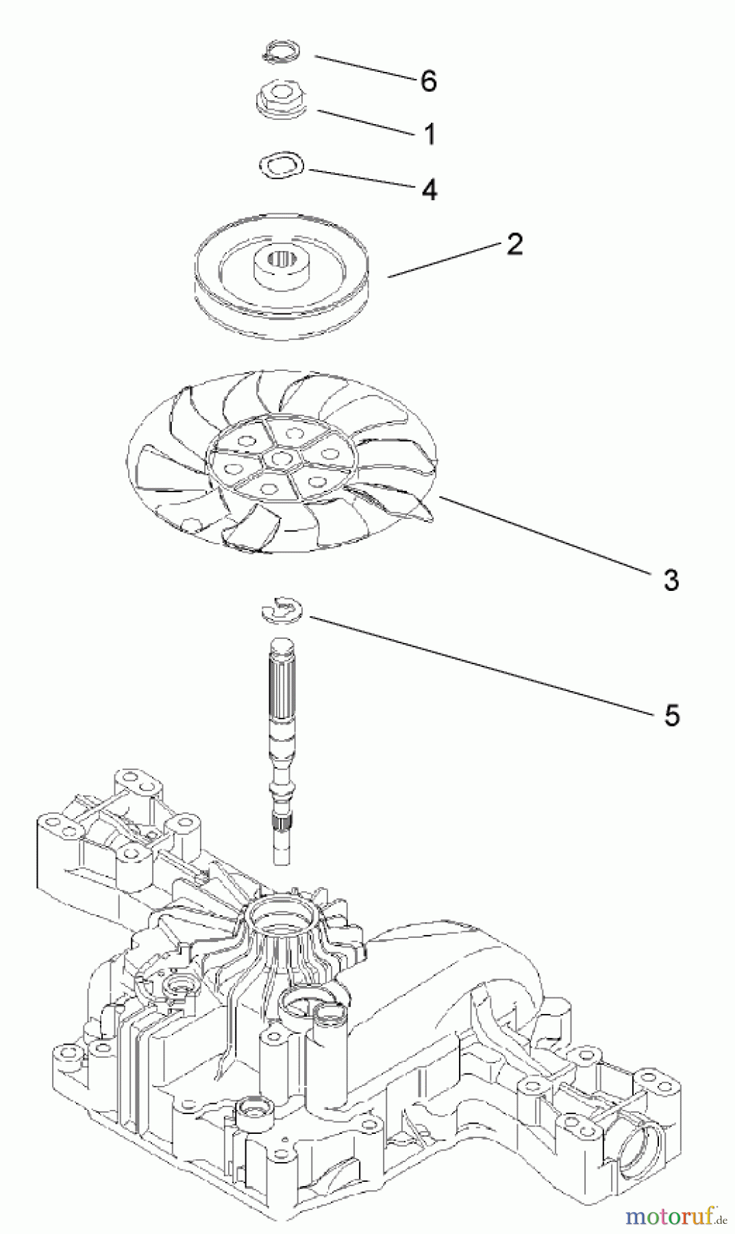  Toro Neu Mowers, Lawn & Garden Tractor Seite 1 74573 (DH 200) - Toro DH 200 Lawn Tractor, 2009 (290000481-290999999) FAN PULLEY ASSEMBLY TRANSMISSION ASSEMBLY NO. 114-3155