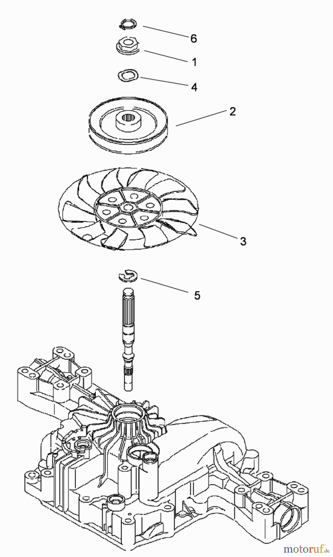  Toro Neu Mowers, Lawn & Garden Tractor Seite 1 74573 (DH 200) - Toro DH 200 Lawn Tractor, 2010 (310000001-310999999) FAN PULLEY ASSEMBLY TRANSMISSION ASSEMBLY NO. 114-3155