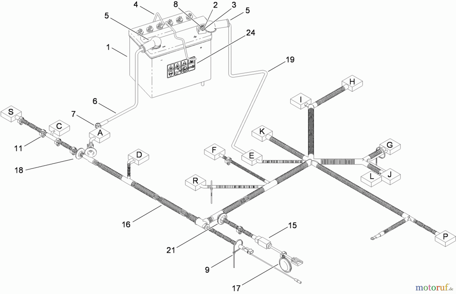  Toro Neu Mowers, Lawn & Garden Tractor Seite 1 74573 (DH 200) - Toro DH 200 Lawn Tractor, 2010 (310000001-310999999) HARNESS ASSEMBLY