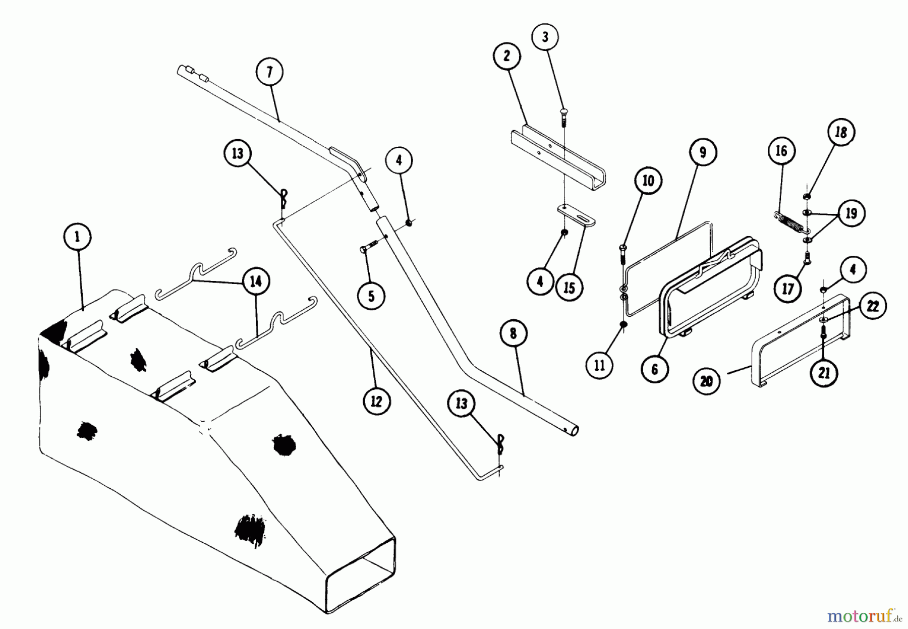  Toro Neu Accessories, Mower 86612 - Toro Grass Bag, 1975 PARTS LIST-GRASS CATCHER FACTORY ORDER NUMBER 8-6612