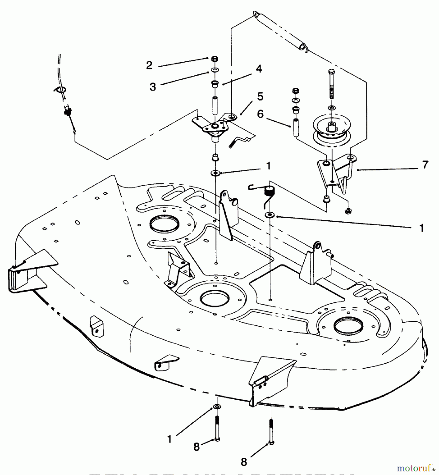  Toro Neu Accessories, Mower 94-5393 - Toro PTO Force Reduction Kit, 15-44HXL Tractor BELLCRANK ASSEMBLY