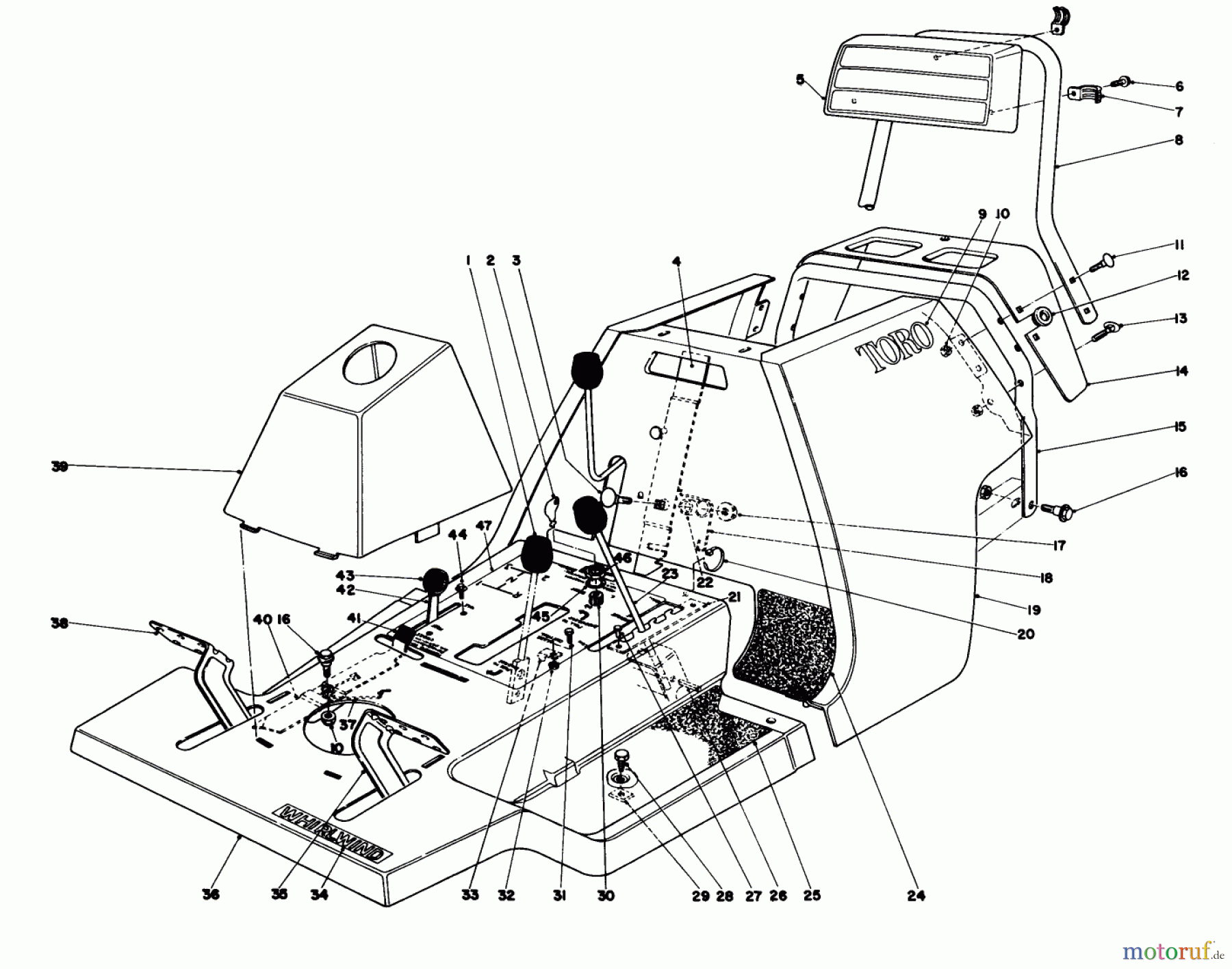  Toro Neu Mowers, Rear-Engine Rider 56006 - Toro 25