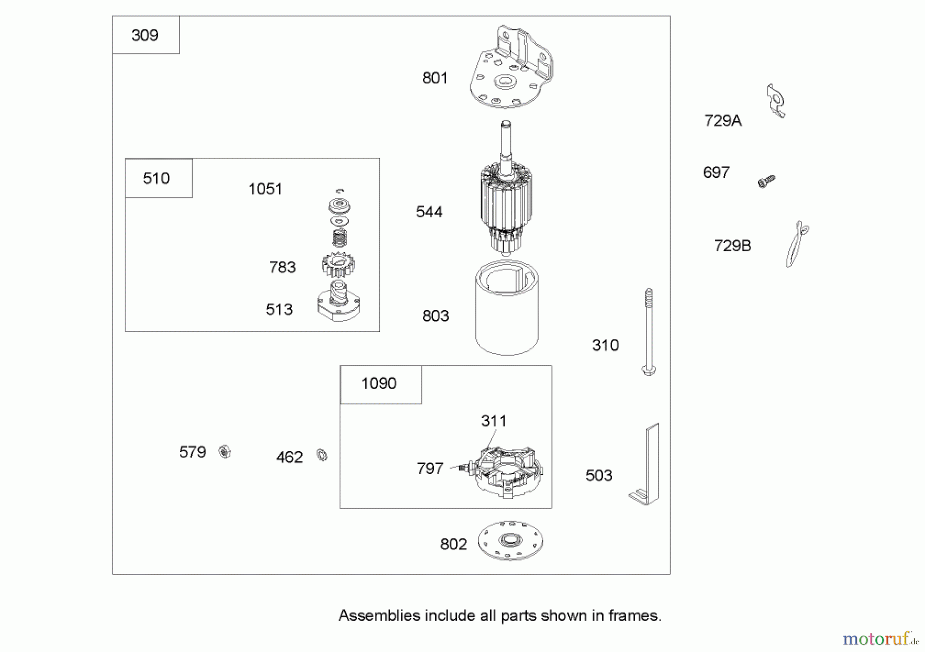  Toro Neu Mowers, Rear-Engine Rider 70186 (H132) - Toro H132 Rear-Engine Riding Mower, 2007 (260732867-270805635) STARTER ASSEMBLY BRIGGS AND STRATTON 31G777-0121-E1