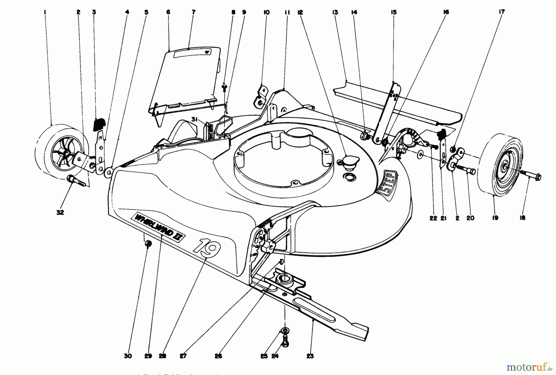  Toro Neu Mowers, Walk-Behind Seite 1 16277 - Toro Whirlwind Lawnmower, 1978 (8000001-8999999) HOUSING ASSEMBLY MODEL 16009 & 16113