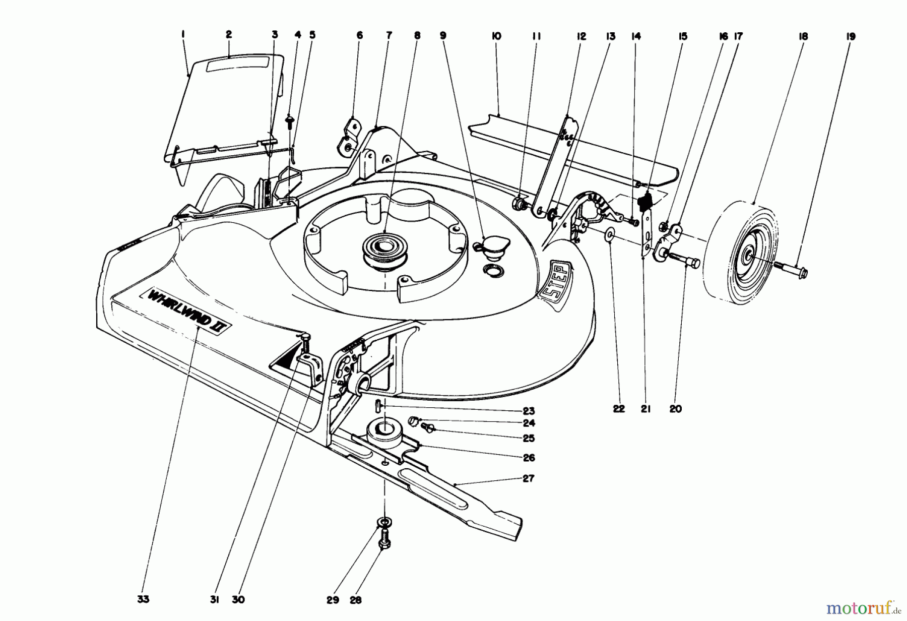  Toro Neu Mowers, Walk-Behind Seite 1 16106 - Toro Lawnmower, 1977 (7000001-7999999) HOUSING ASSEMBLY MODEL 16264