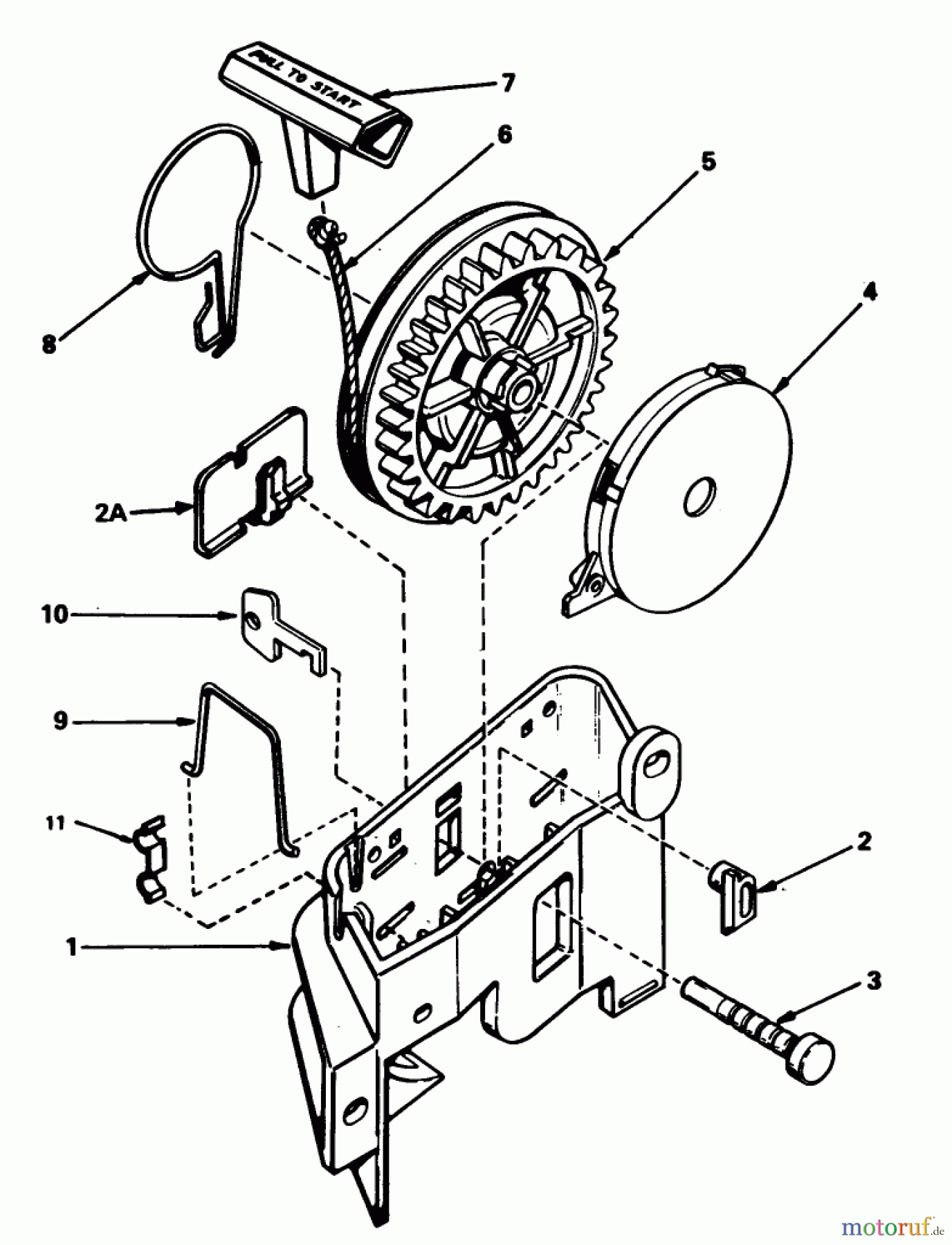  Toro Neu Mowers, Walk-Behind Seite 1 16165 - Toro Lawnmower, 1984 (4000001-4999999) REWIND STARTER NO. 590531