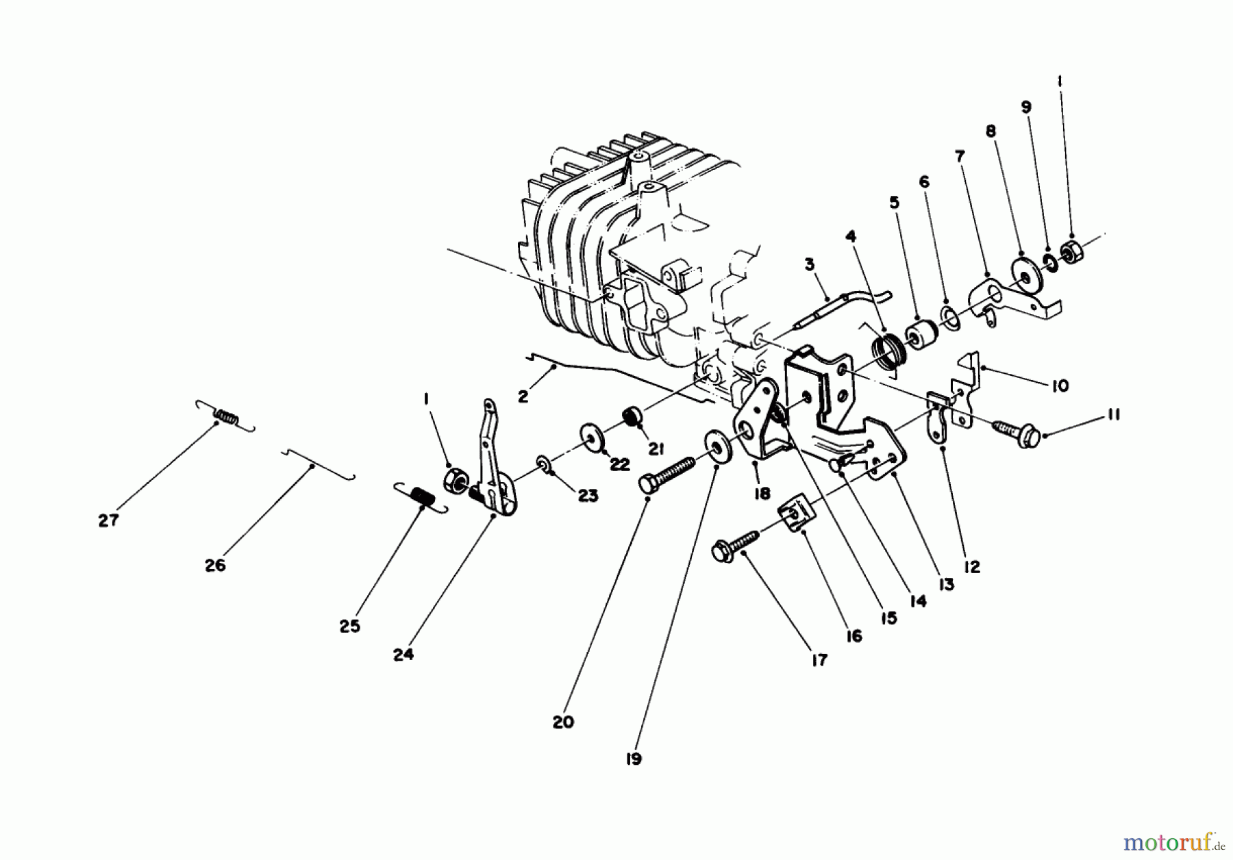  Toro Neu Mowers, Walk-Behind Seite 1 16202C - Toro Lawnmower, 1986 (6000001-6999999) GOVERNOR ASSEMBLY