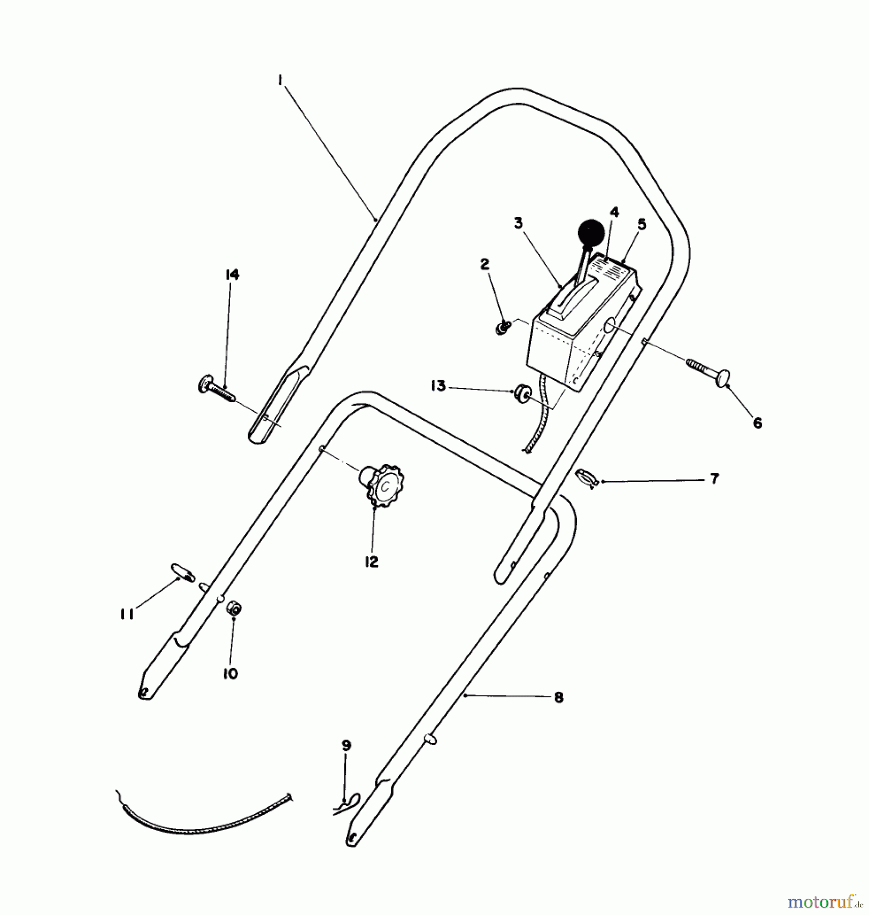  Toro Neu Mowers, Walk-Behind Seite 1 16202C - Toro Lawnmower, 1986 (6000001-6999999) HANDLE ASSEMBLY