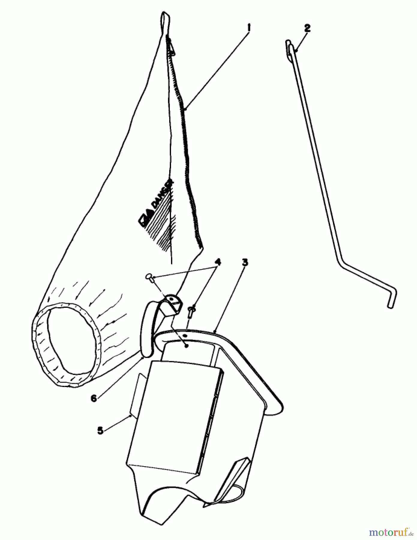  Toro Neu Mowers, Walk-Behind Seite 1 16212 - Toro Lawnmower, 1984 (4000001-4999999) BAGGING KIT NO. 47-6510 (OPTIONAL)