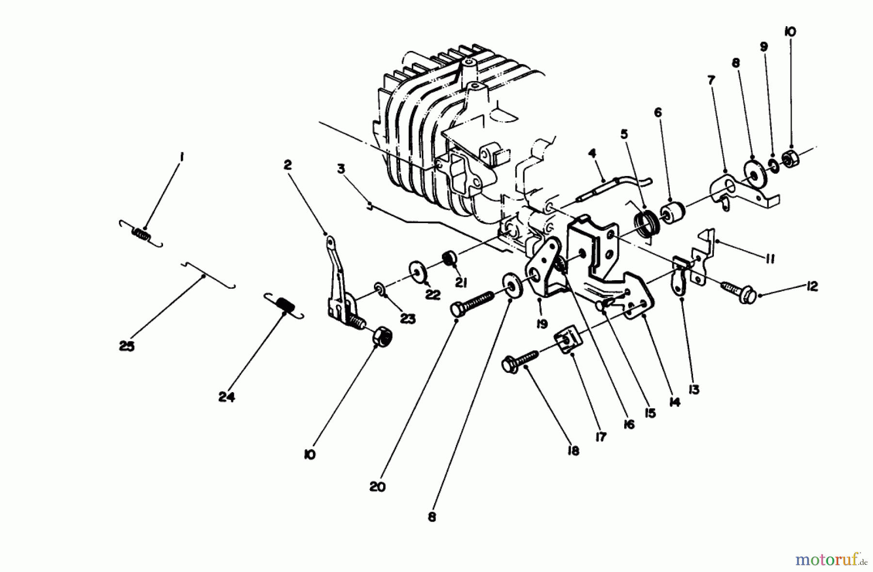  Toro Neu Mowers, Walk-Behind Seite 1 16212CG - Toro Lawnmower, 1989 (9000001-9999999) GOVERNOR ASSEMBLY (MODEL NO. 47PJ8)