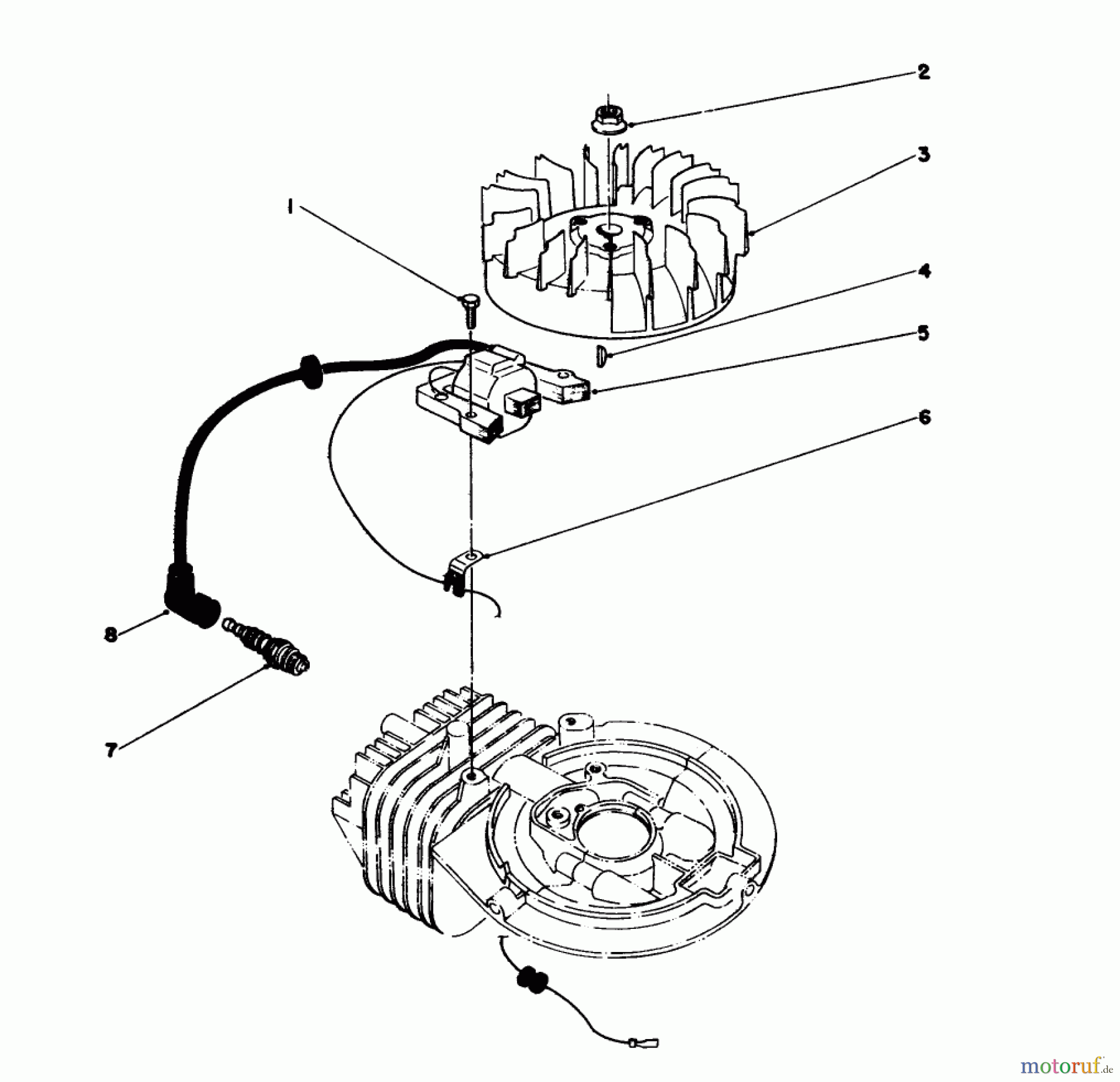  Toro Neu Mowers, Walk-Behind Seite 1 16212CG - Toro Lawnmower, 1989 (9000001-9999999) IGNITION ASSEMBLY (MODEL NO. 47PJ8)