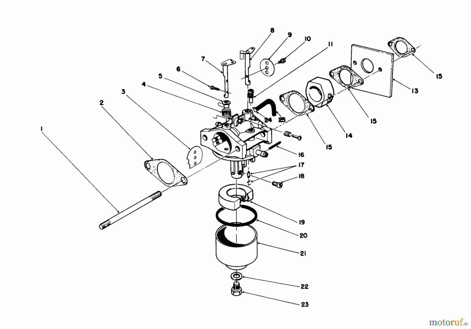  Toro Neu Mowers, Walk-Behind Seite 1 16212WG - Toro Lawnmower, 1990 (0000001-0999999) CARBURETOR ASSEMBLY (MODEL NO. 47PK9)