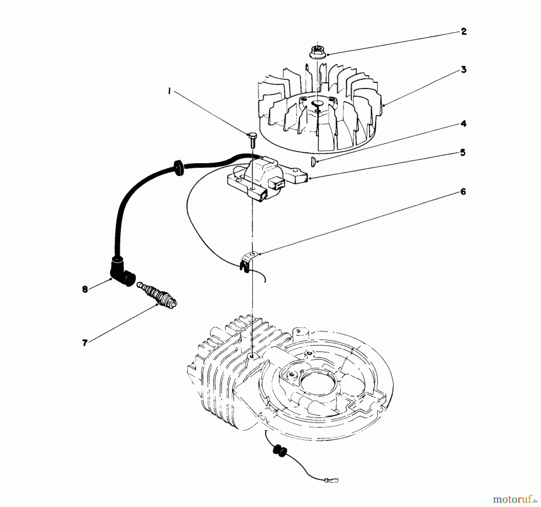  Toro Neu Mowers, Walk-Behind Seite 1 16212WG - Toro Lawnmower, 1990 (0000001-0999999) IGNITION ASSEMBLY (MODEL NO. 47PK9)