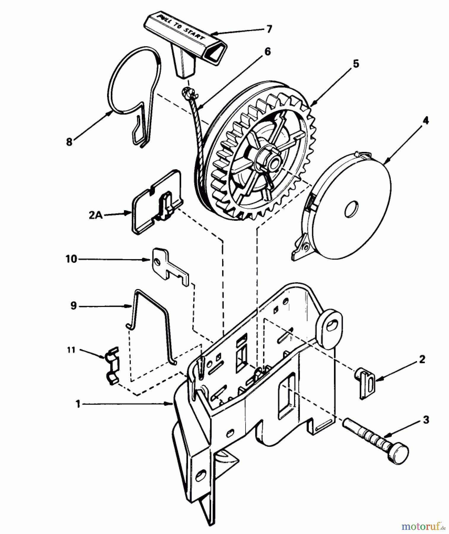  Toro Neu Mowers, Walk-Behind Seite 1 16297 - Toro Lawnmower, 1983 (3000001-3999999) REWIND STARTER NO. 590531