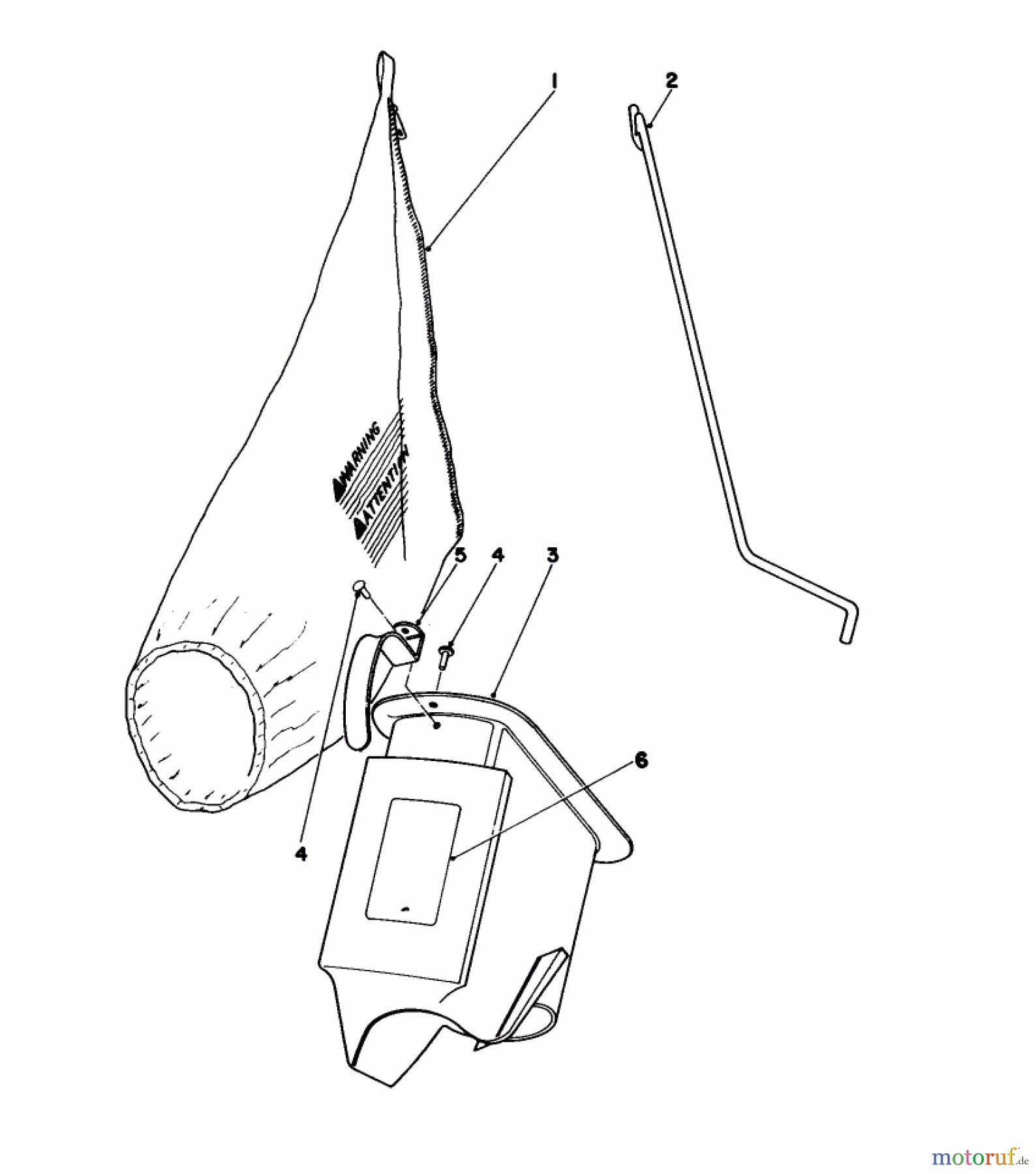  Toro Neu Mowers, Walk-Behind Seite 1 16300 - Toro Lawnmower, 1979 (9000001-9999999) BAGGING KIT NO. 36-8380 (OPTIONAL)