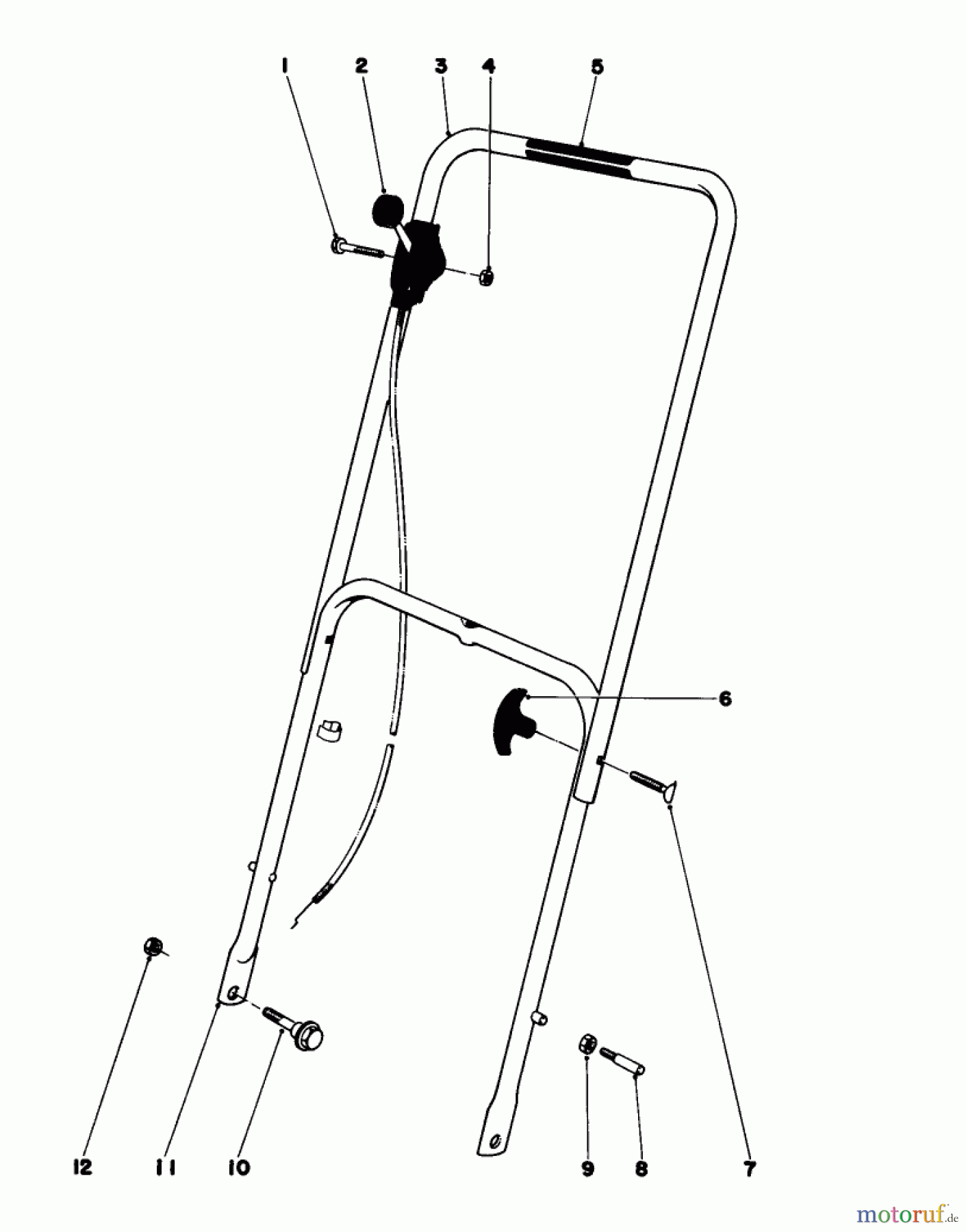  Toro Neu Mowers, Walk-Behind Seite 1 16300 - Toro Lawnmower, 1979 (9000001-9999999) HANDLE ASSEMBLY MODEL 16300 AND 16310