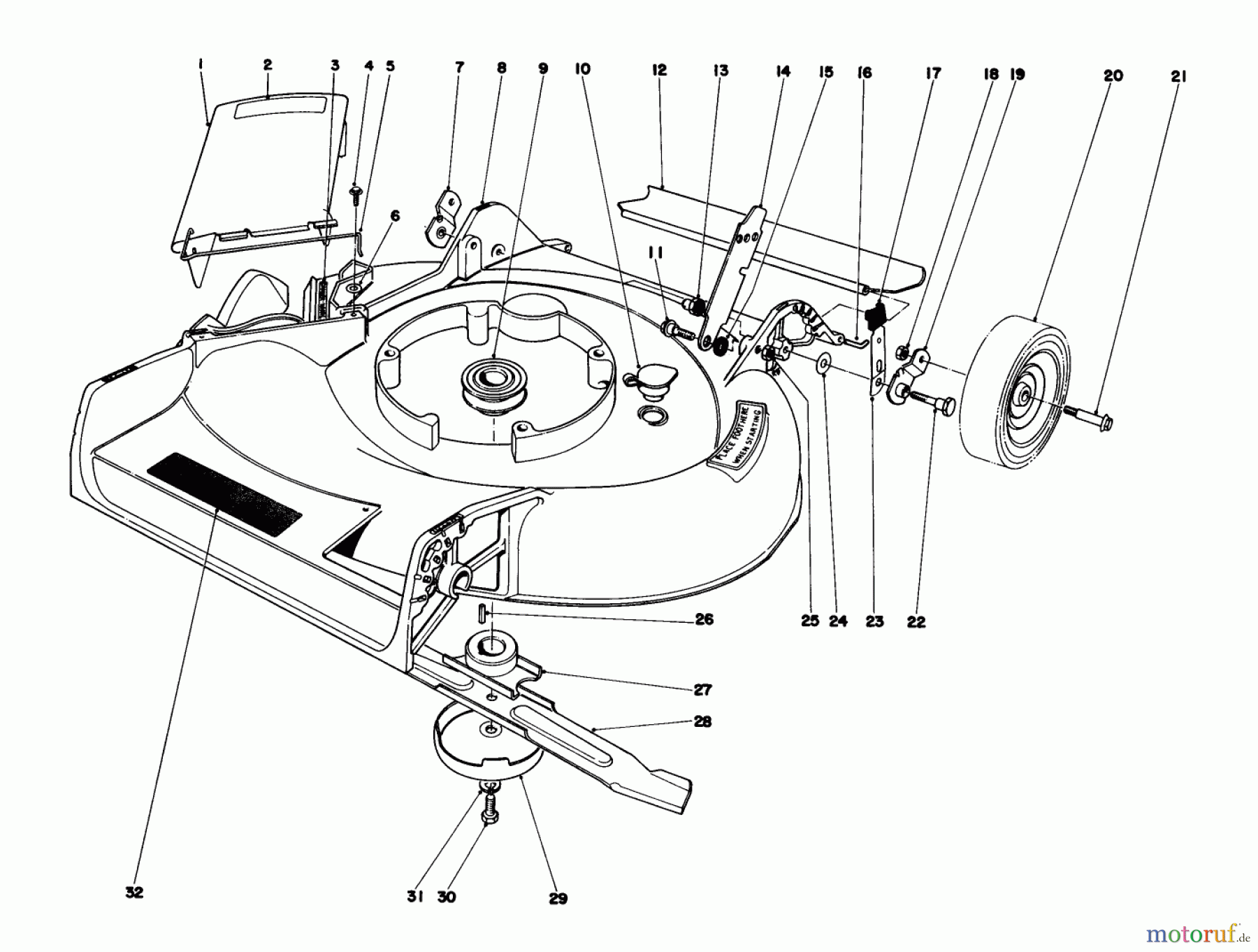  Toro Neu Mowers, Walk-Behind Seite 1 16300 - Toro Lawnmower, 1979 (9000001-9999999) HOUSING ASSEMBLY MODEL 16320