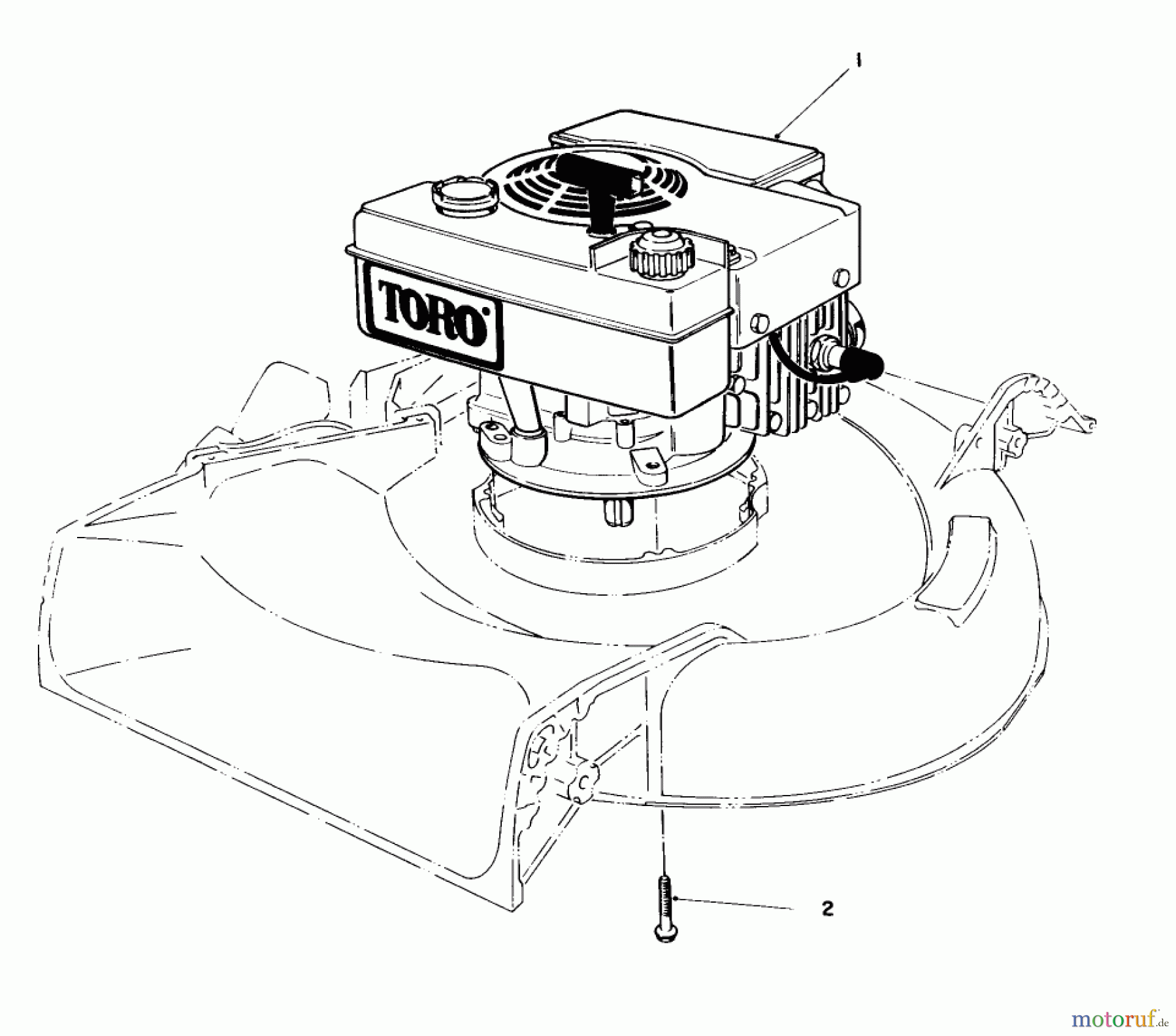  Toro Neu Mowers, Walk-Behind Seite 1 16340C - Toro Lawnmower, 1986 (6000001-6999999) ENGINE ASSEMBLY