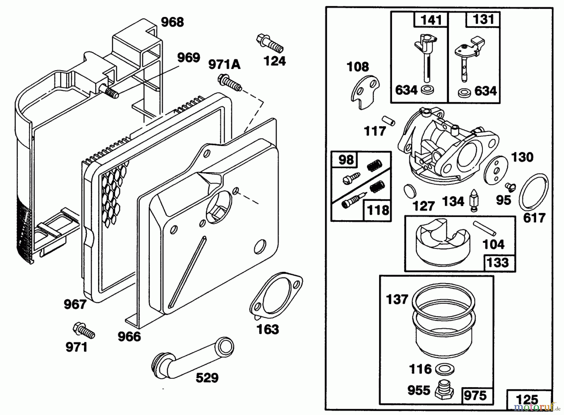  Toro Neu Mowers, Walk-Behind Seite 1 16400 - Toro Lawnmower, 1991 (1000001-1999999) ENGINE BRIGGS & STRATTON MODEL 122702-3171-01 #3