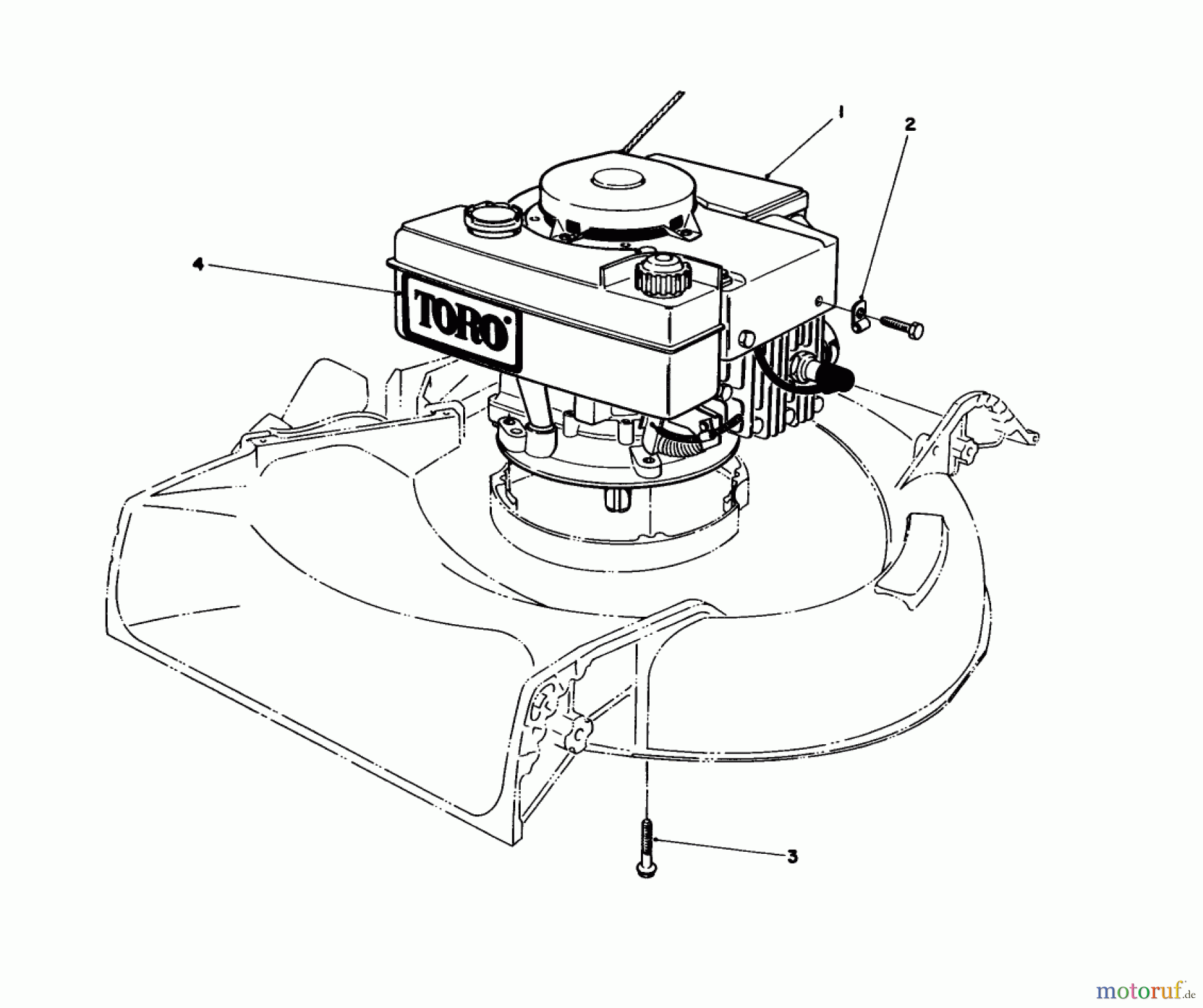  Toro Neu Mowers, Walk-Behind Seite 1 16575 - Toro Lawnmower, 1985 (5000001-5999999) ENGINE ASSEMBLY