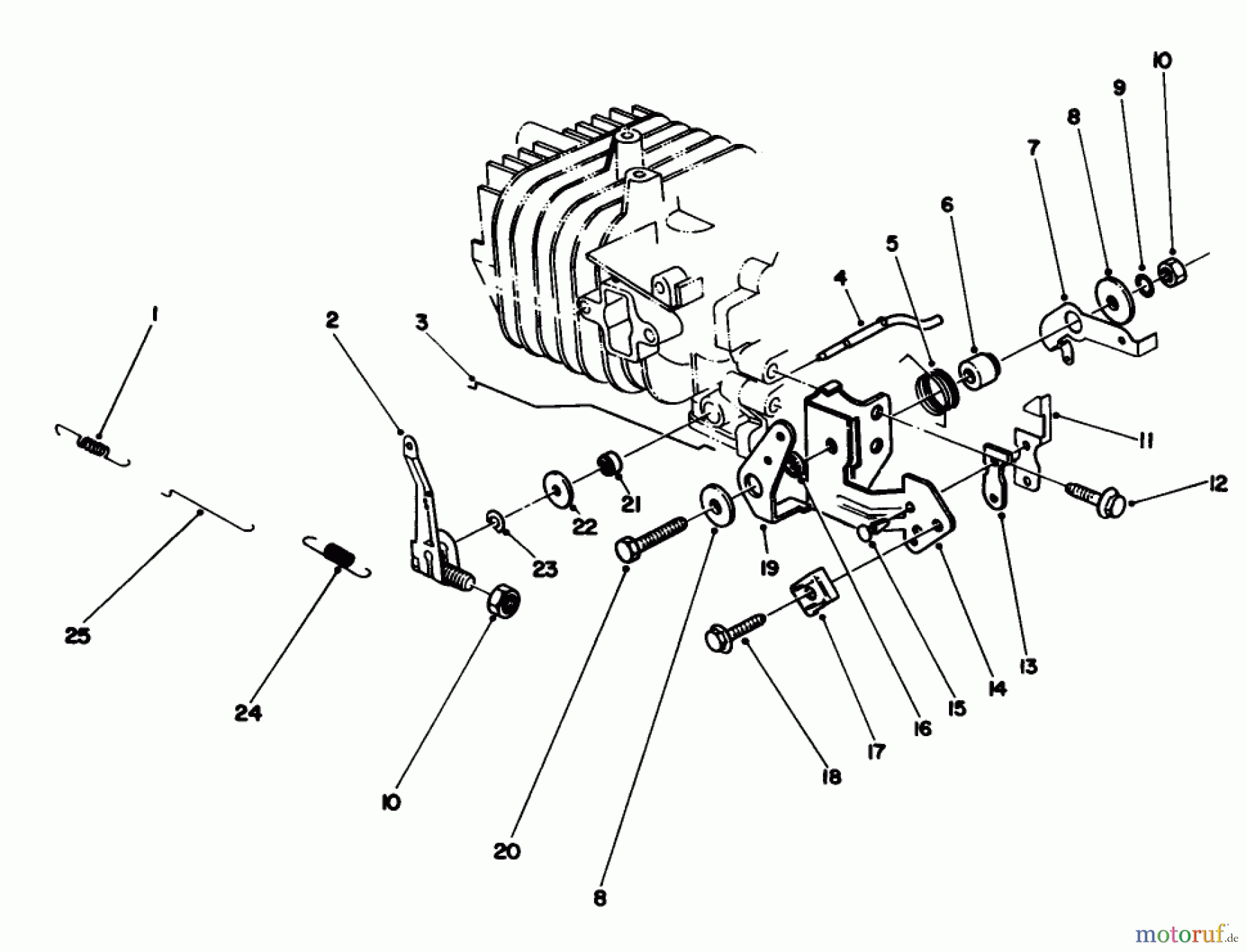  Toro Neu Mowers, Walk-Behind Seite 1 16585 - Toro Lawnmower, 1991 (1000001-1999999) GOVERNOR ASSEMBLY (MODEL NO. 47PL0-1)