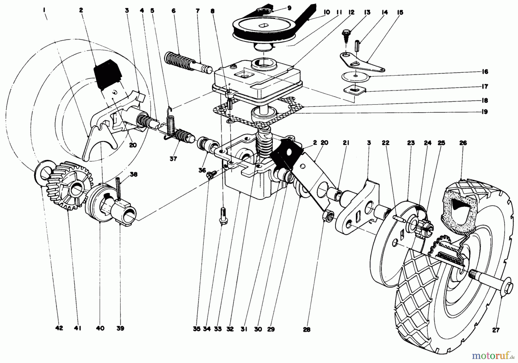  Toro Neu Mowers, Walk-Behind Seite 1 16655 - Toro Lawnmower, 1978 (8000001-8999999) GEAR CASE ASSEMBLY