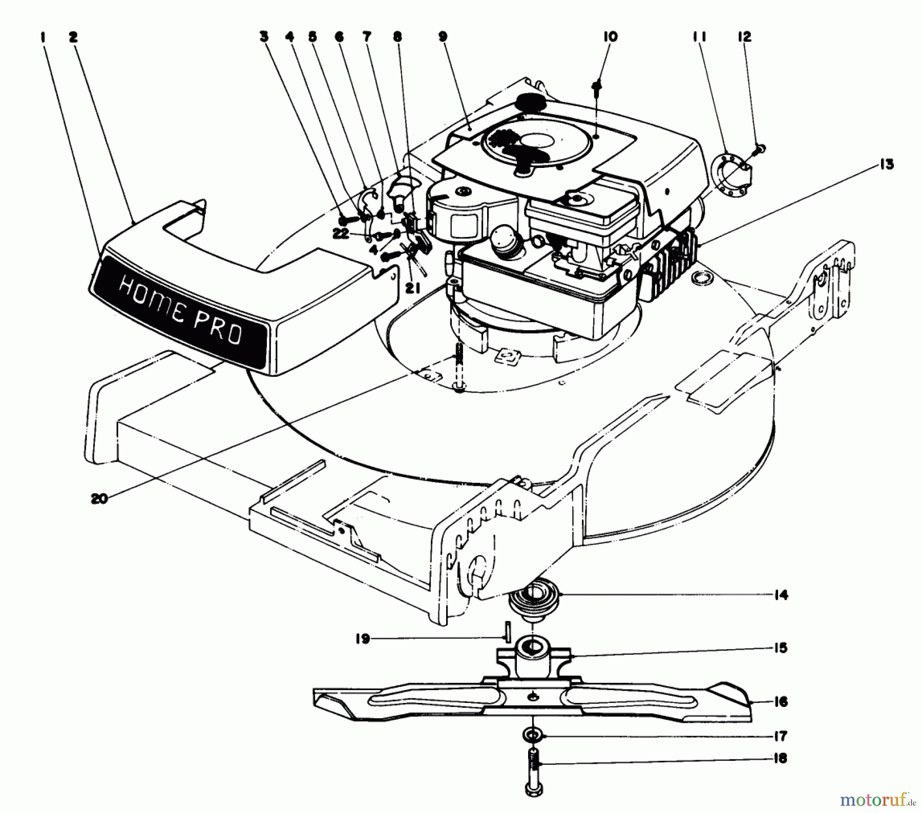  Toro Neu Mowers, Walk-Behind Seite 1 16756 - Toro Lawnmower, 1978 (8000001-8999999) ENGINE ASSEMBLY