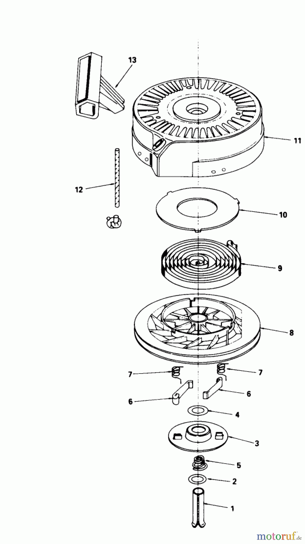  Toro Neu Mowers, Walk-Behind Seite 1 16775 - Toro Lawnmower, 1990 (0000001-0999999) REWIND STARTER NO. 590621