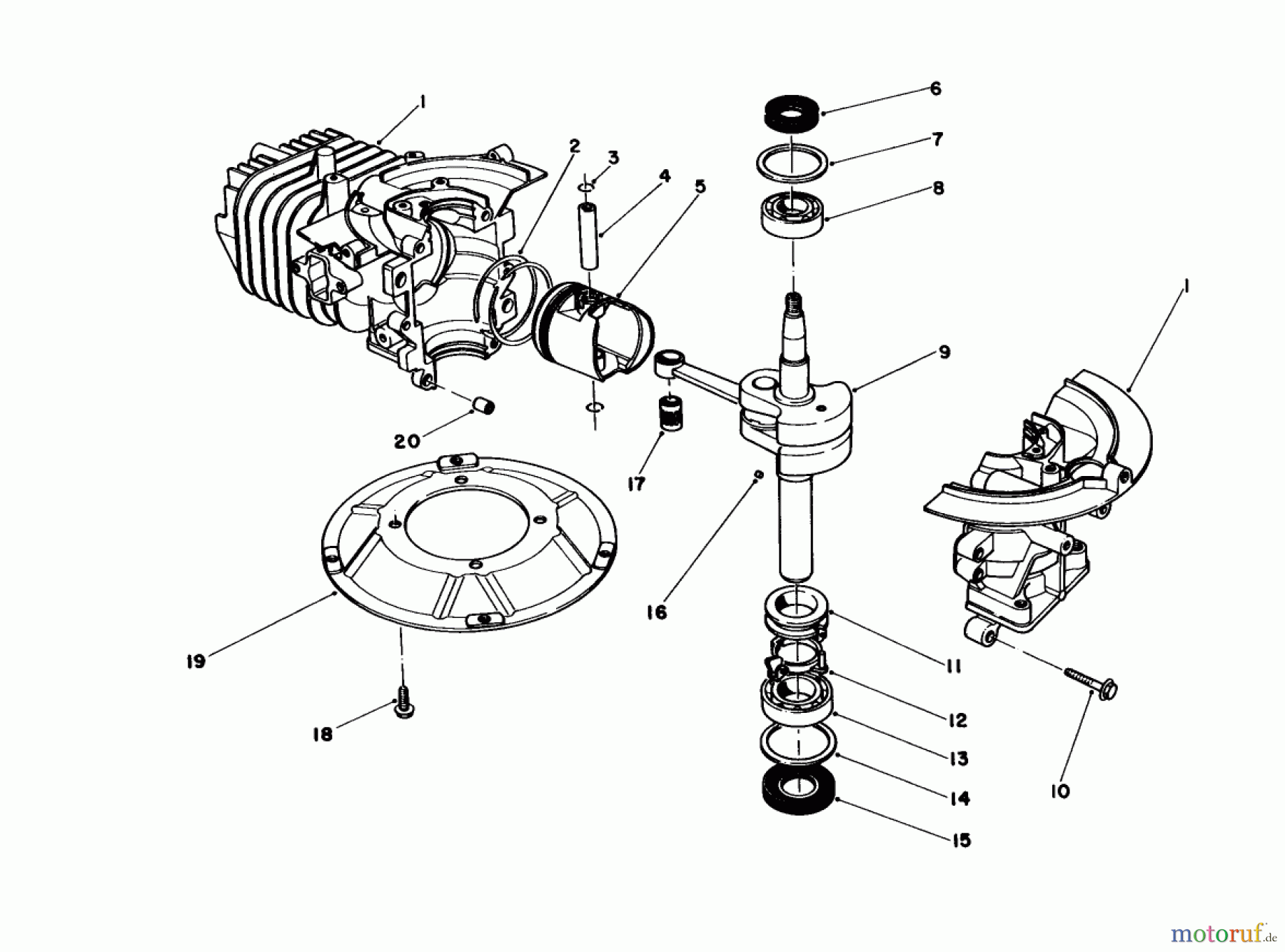  Toro Neu Mowers, Walk-Behind Seite 1 16780 - Toro Lawnmower, 1984 (4000001-4999999) CRANKSHAFT ASSEMBLY