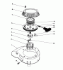 Toro 16780 - Lawnmower, 1984 (4000001-4999999) Spareparts RECOIL ASSEMBLY